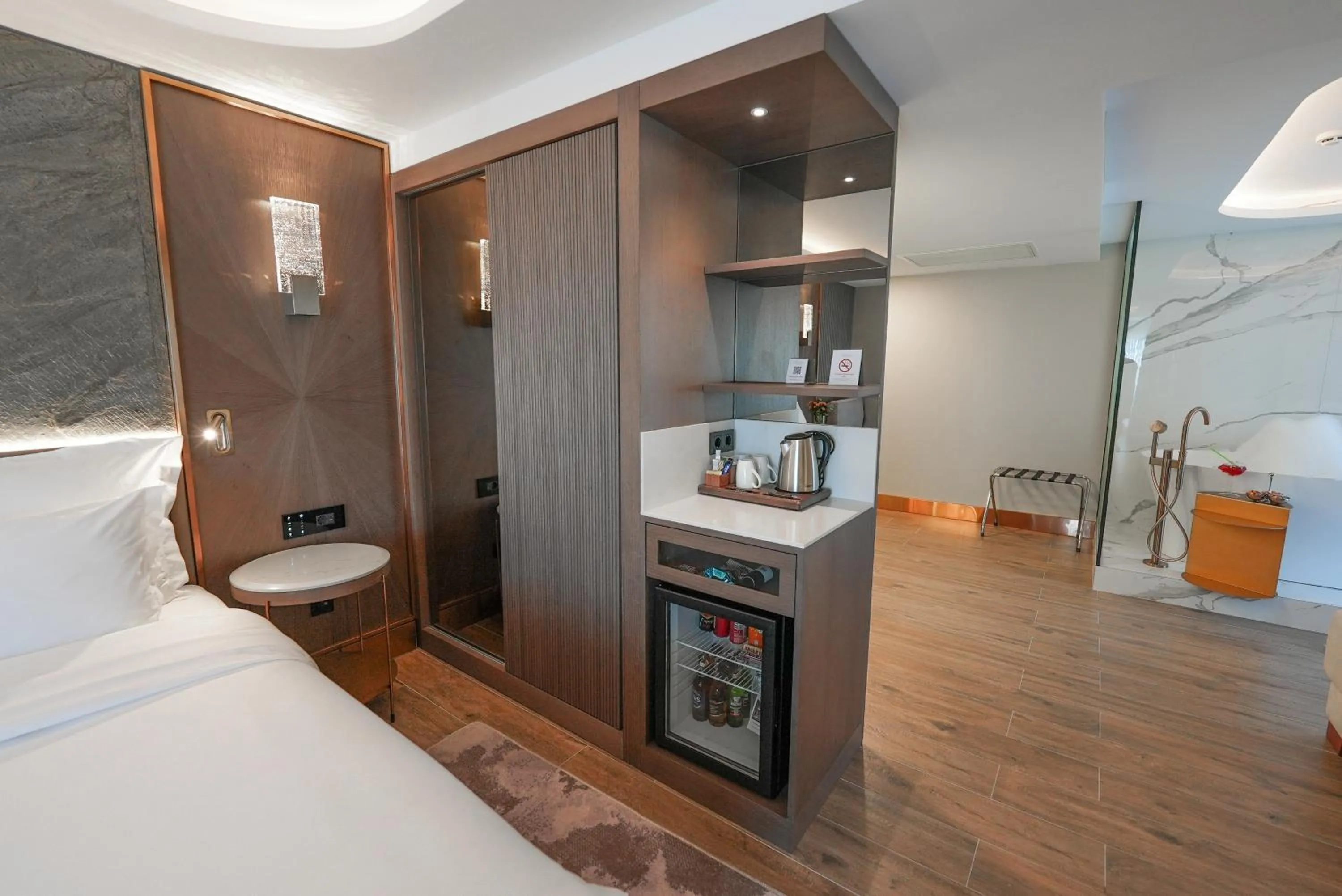 minibar, Bed in Boreas Hotel & SPA, Trademark Collection by Wyndham