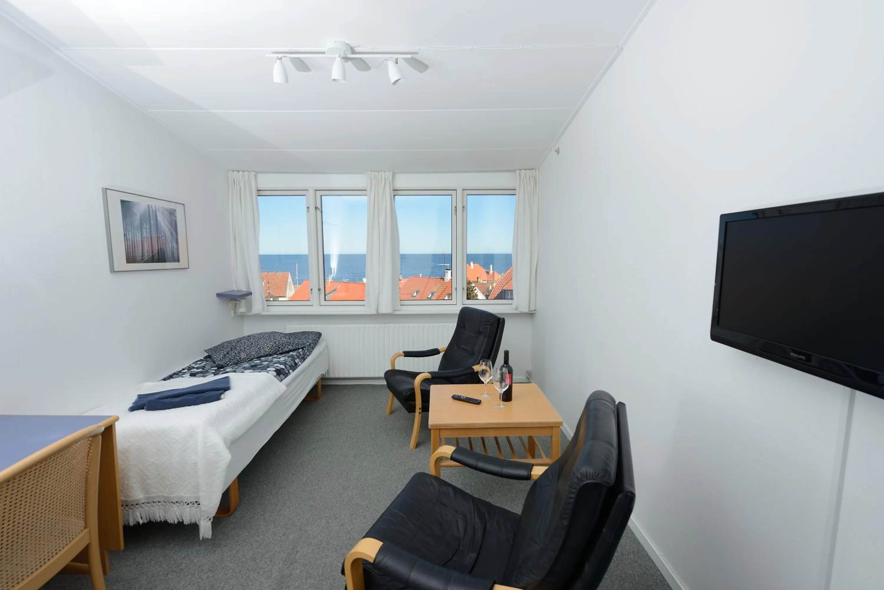 Bed in Hotel Gudhjem