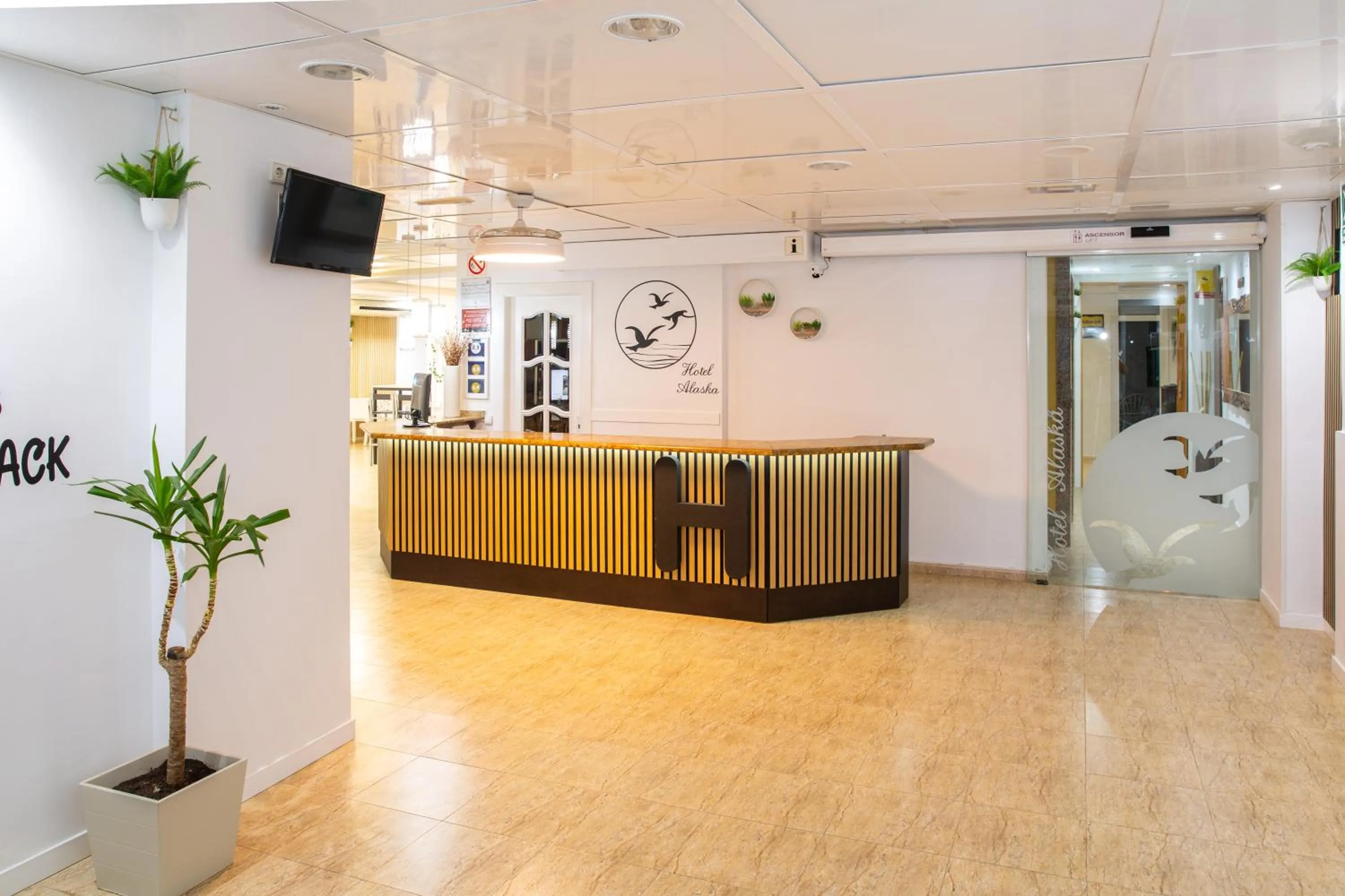 Lobby or reception in Hotel Alaska