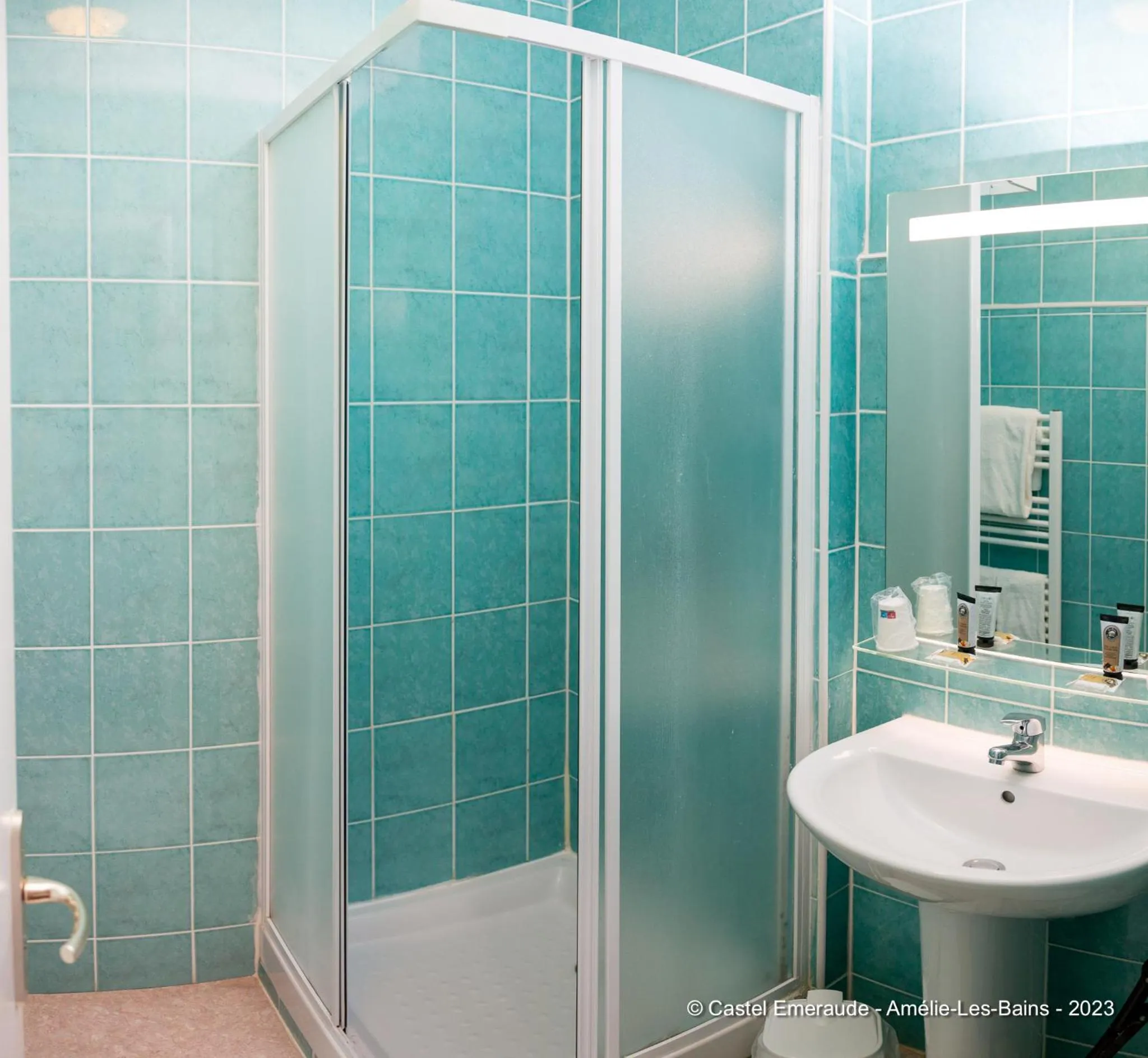 Shower in Appart'Hotel Castel Emeraude, Charme et Caractère