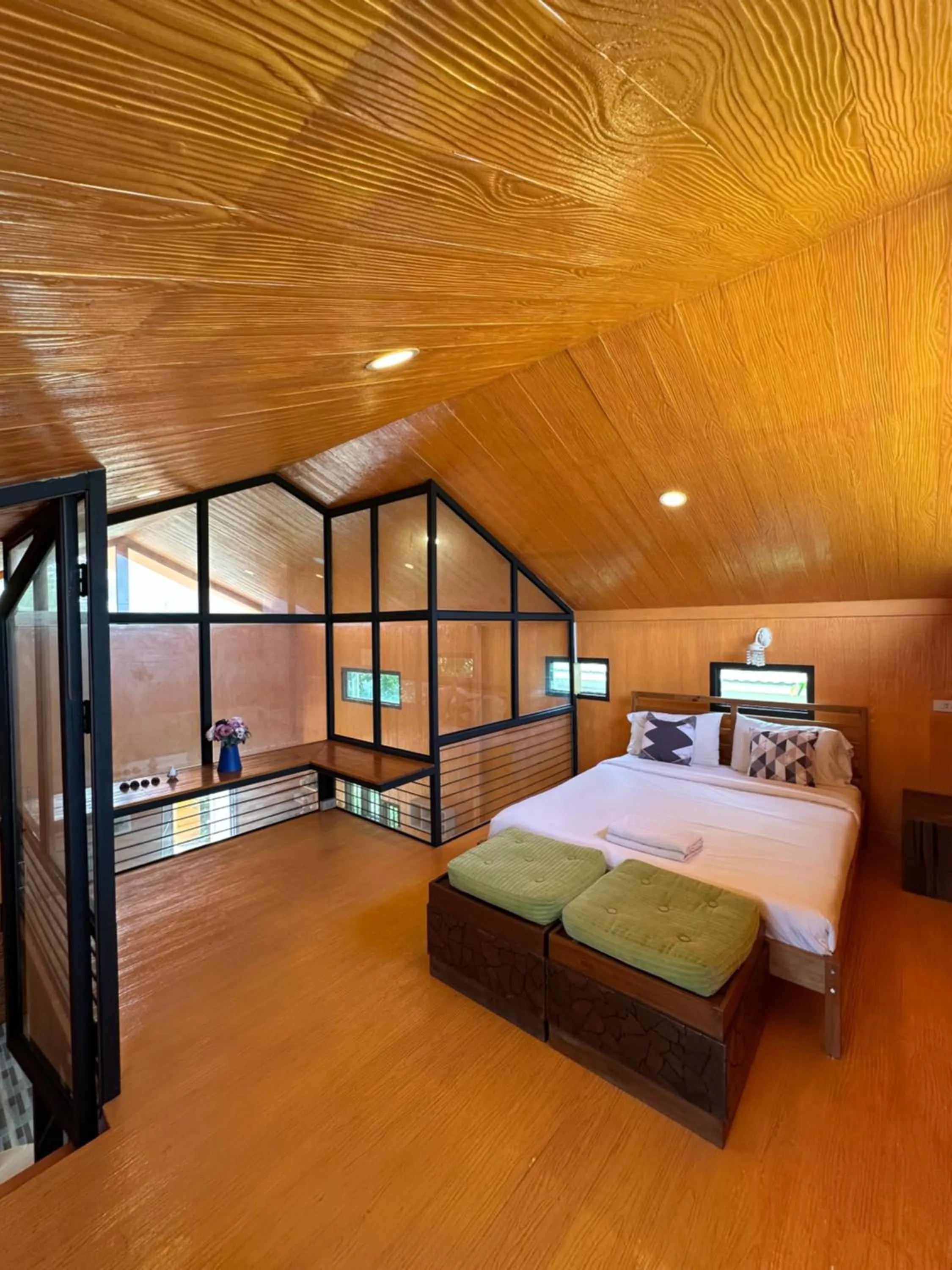 Bed in Blue Sky Villa Khao Yai