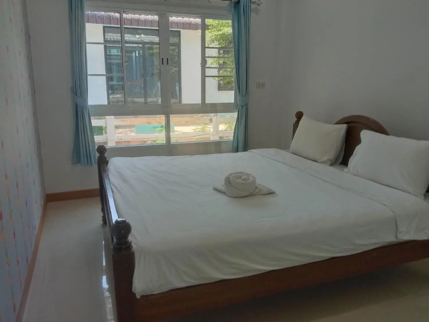 Bed in Blue Sky Villa Khao Yai