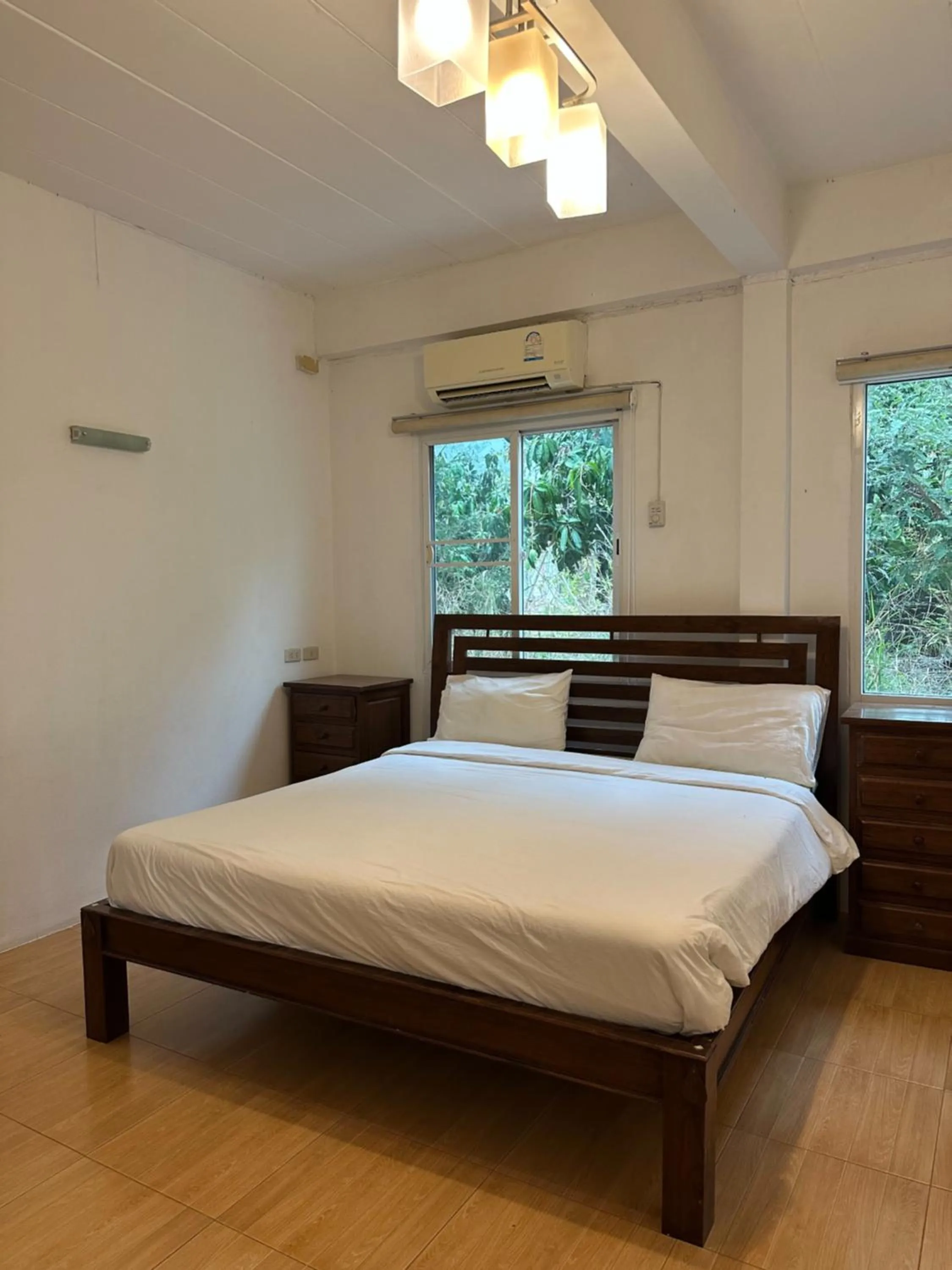 Bed in Blue Sky Villa Khao Yai