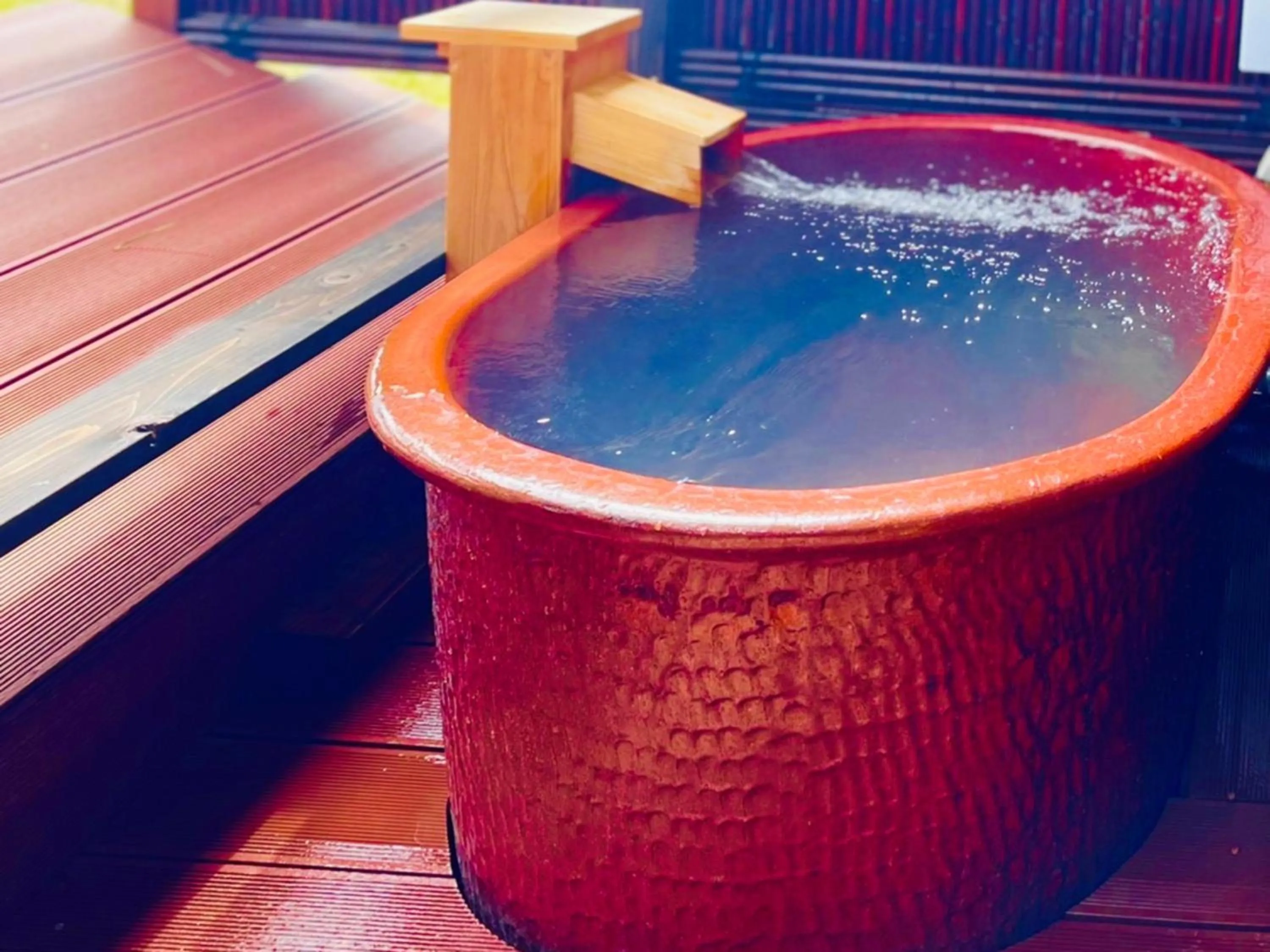 Open Air Bath in Wakaki Ryokan - Nasu Yumoto Onsen