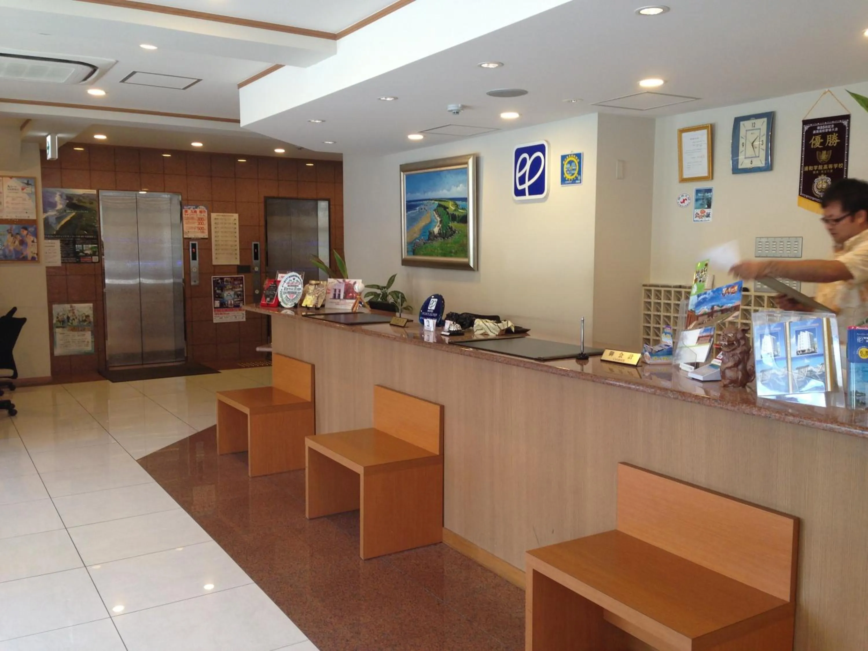 Lobby or reception in Hotel Peace Island Miyakojima