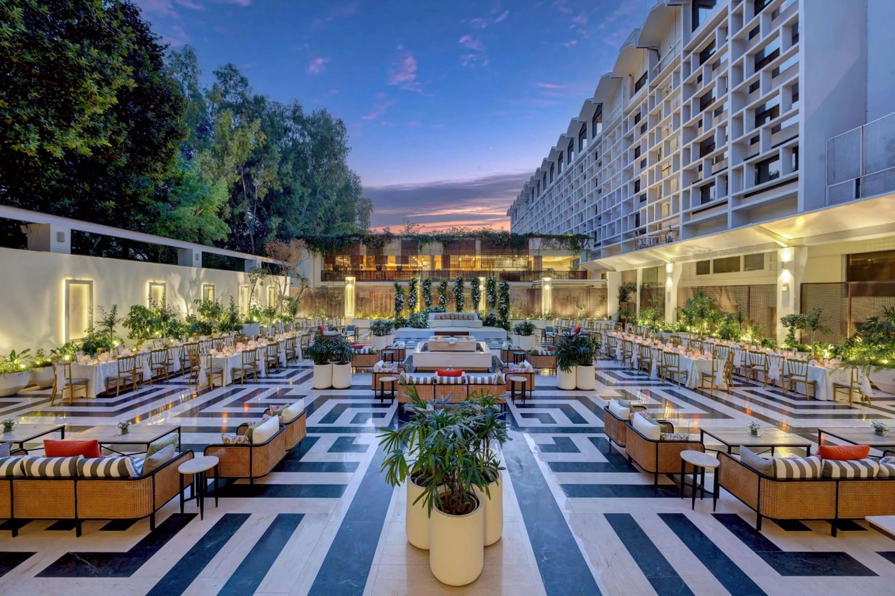 Inner courtyard view in Islamabad Marriott Hotel