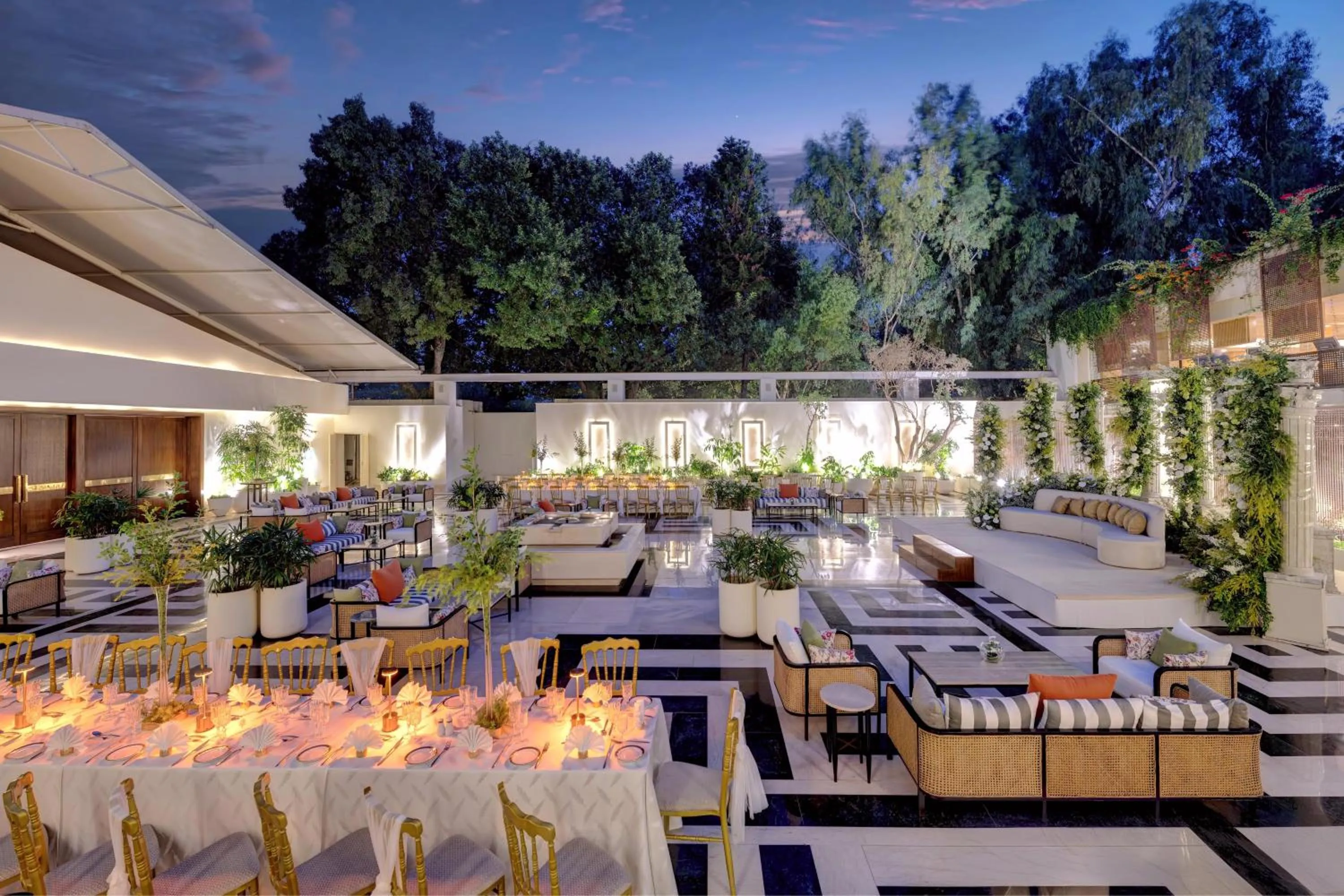 Inner courtyard view in Islamabad Marriott Hotel