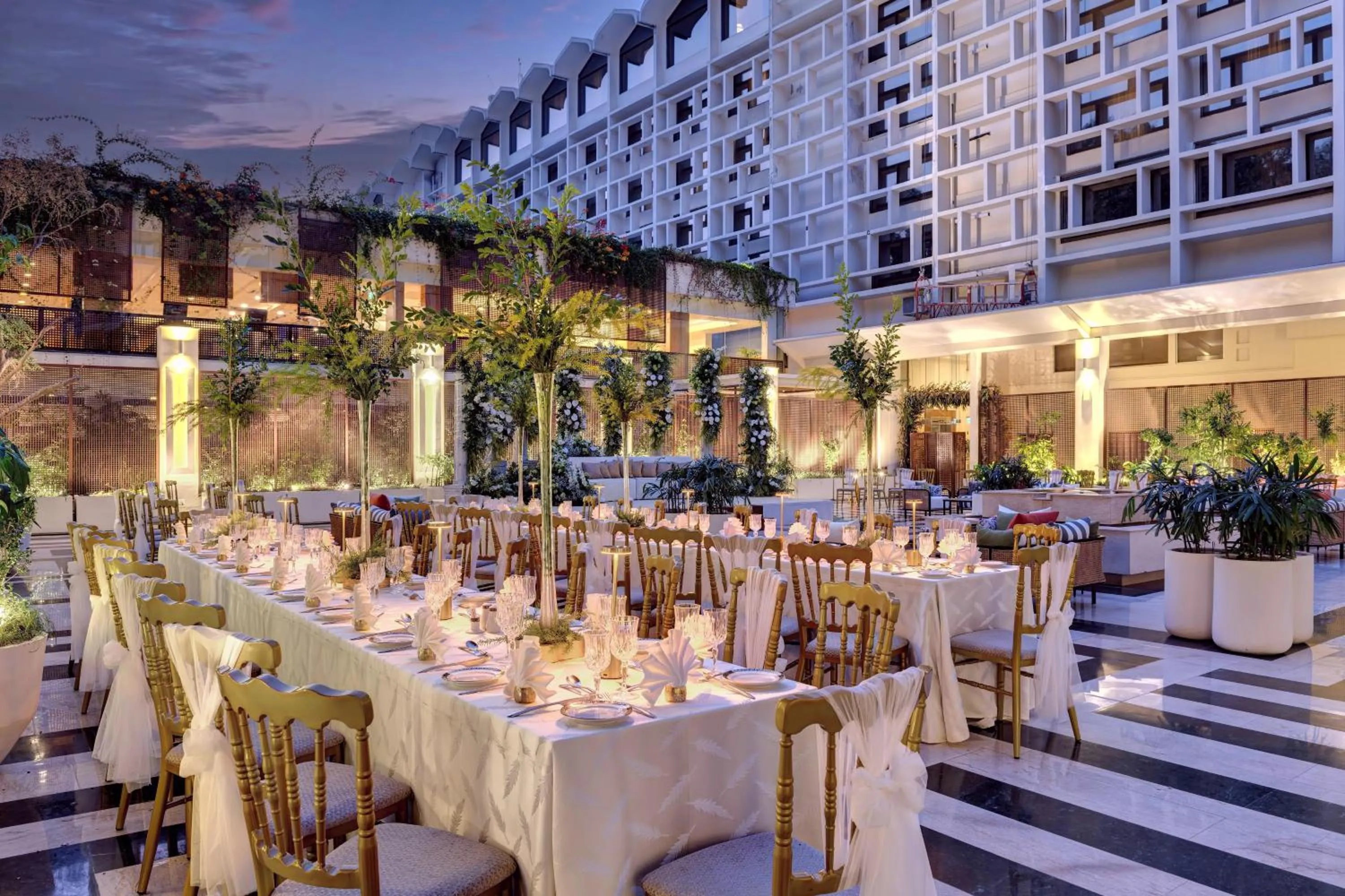 Inner courtyard view in Islamabad Marriott Hotel