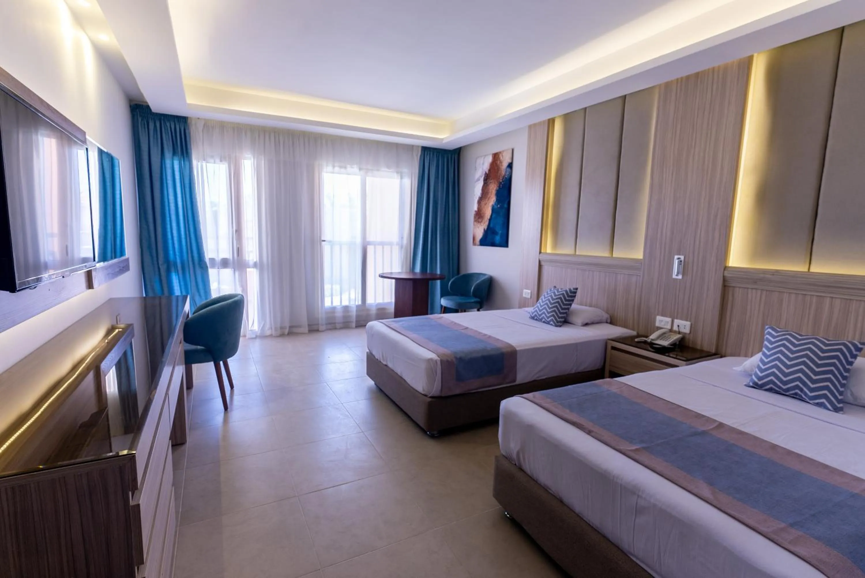 Bed in Ali Baba Palace Resort