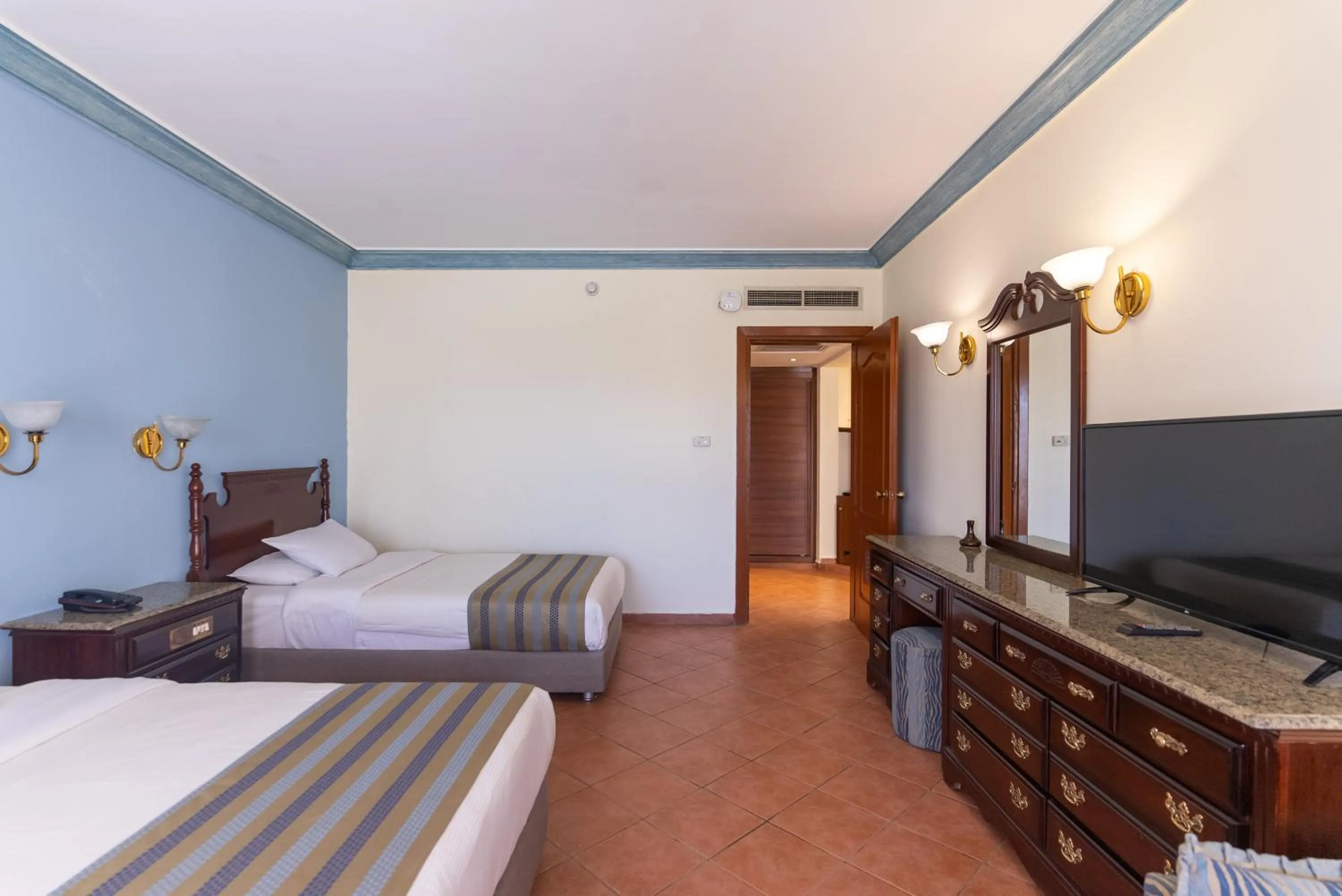 Bed in Ali Baba Palace Resort