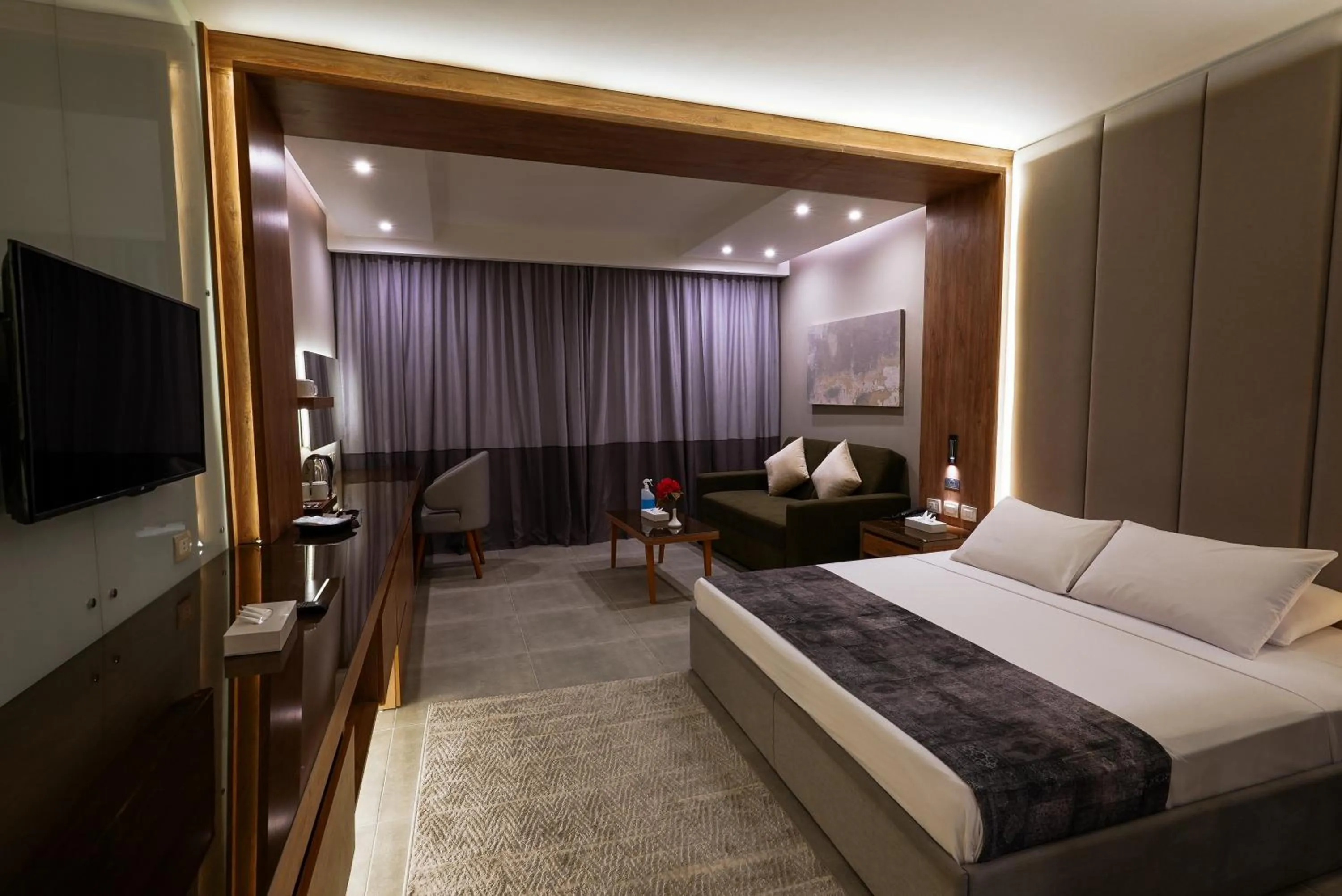 Bed in Ali Baba Palace Resort