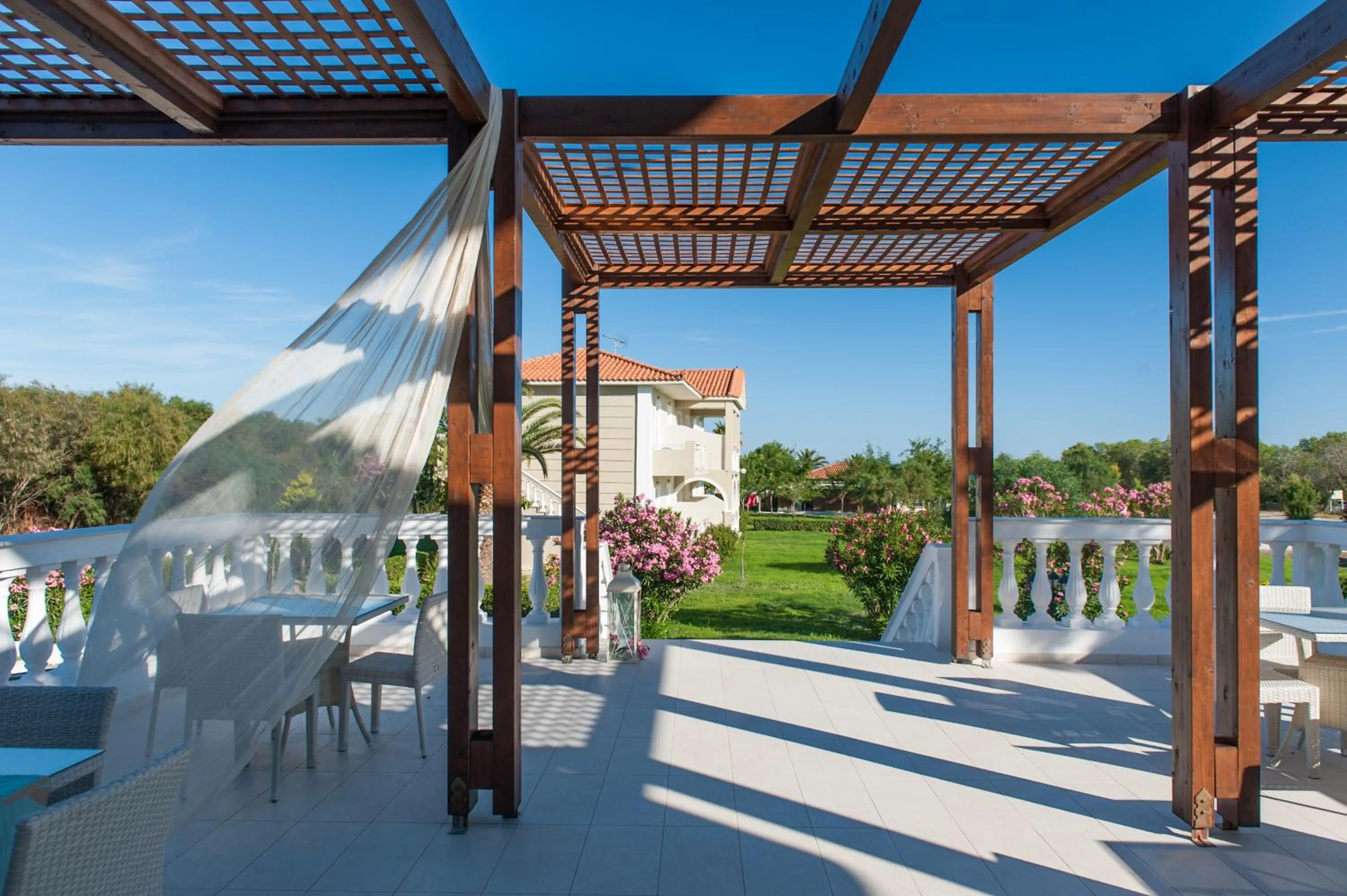 Patio in Kalamaki Beach Hotel, Zakynthos Island