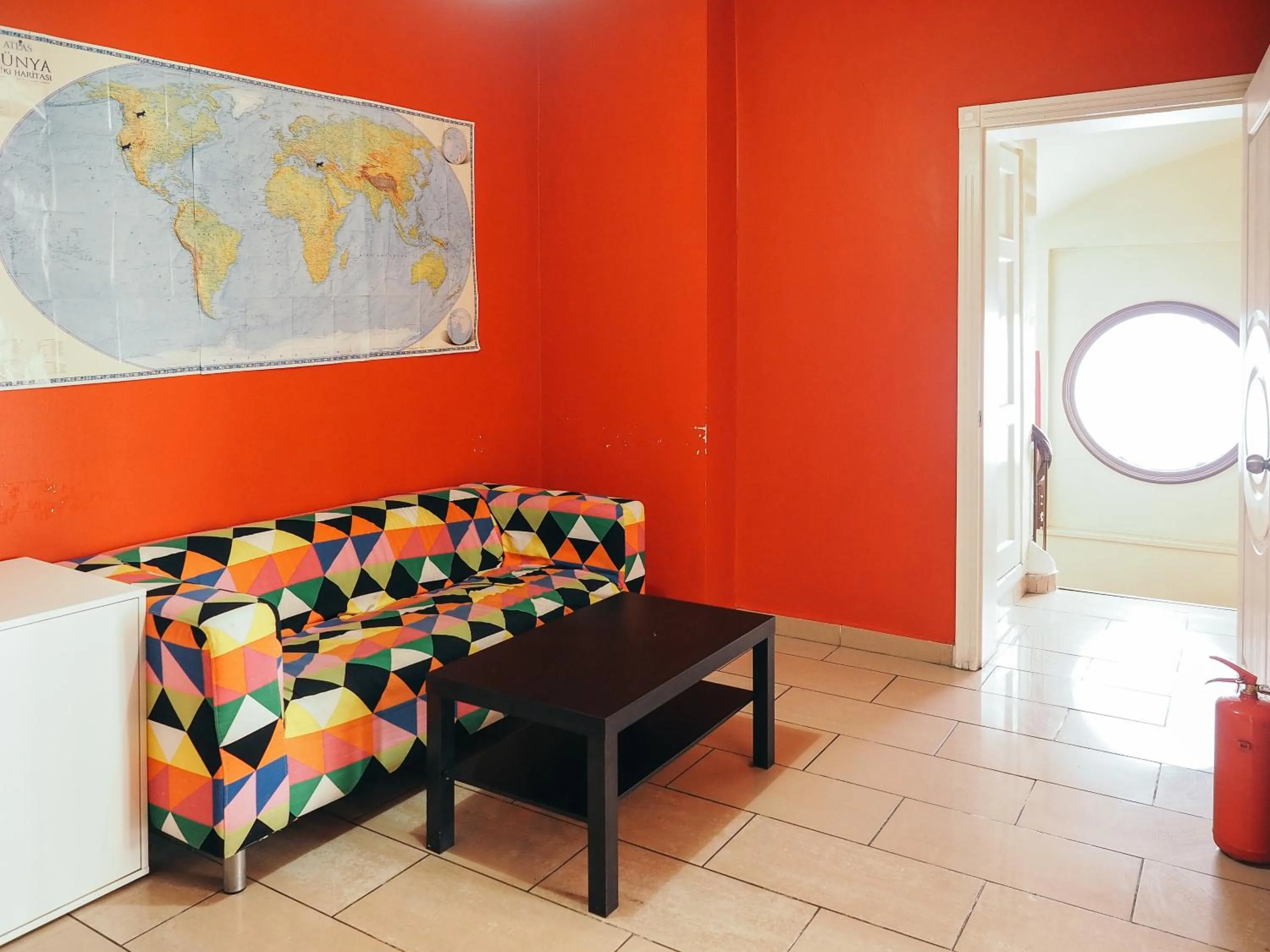 Seating area in Deeps Hostel Ankara