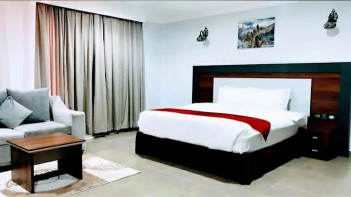 Bed in MY HOTEL Nizwa Residence Hotel Apartments نزوى ريزيدنس للشقق الفندقيه