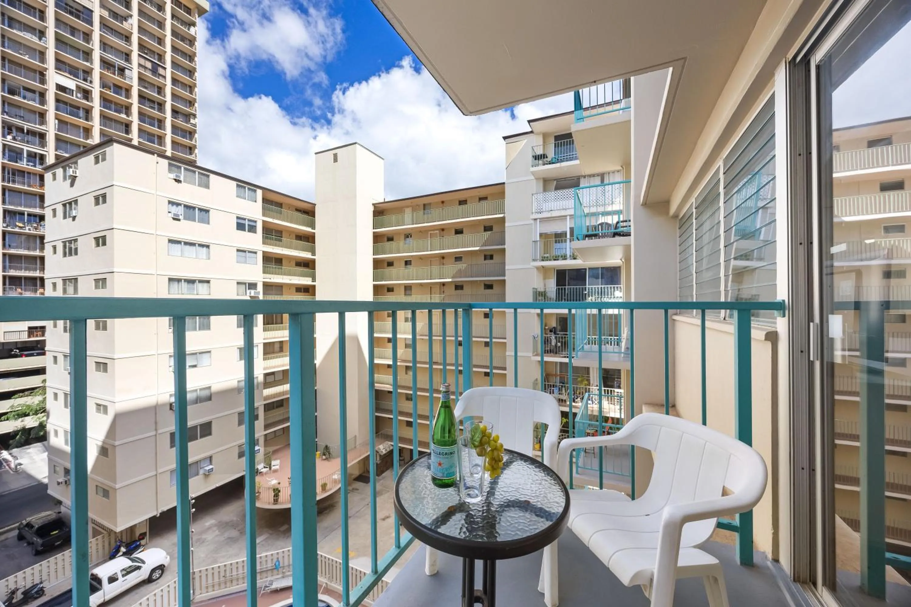 Balcony/Terrace in Renovated Studio with Pool Access at Aloha Surf