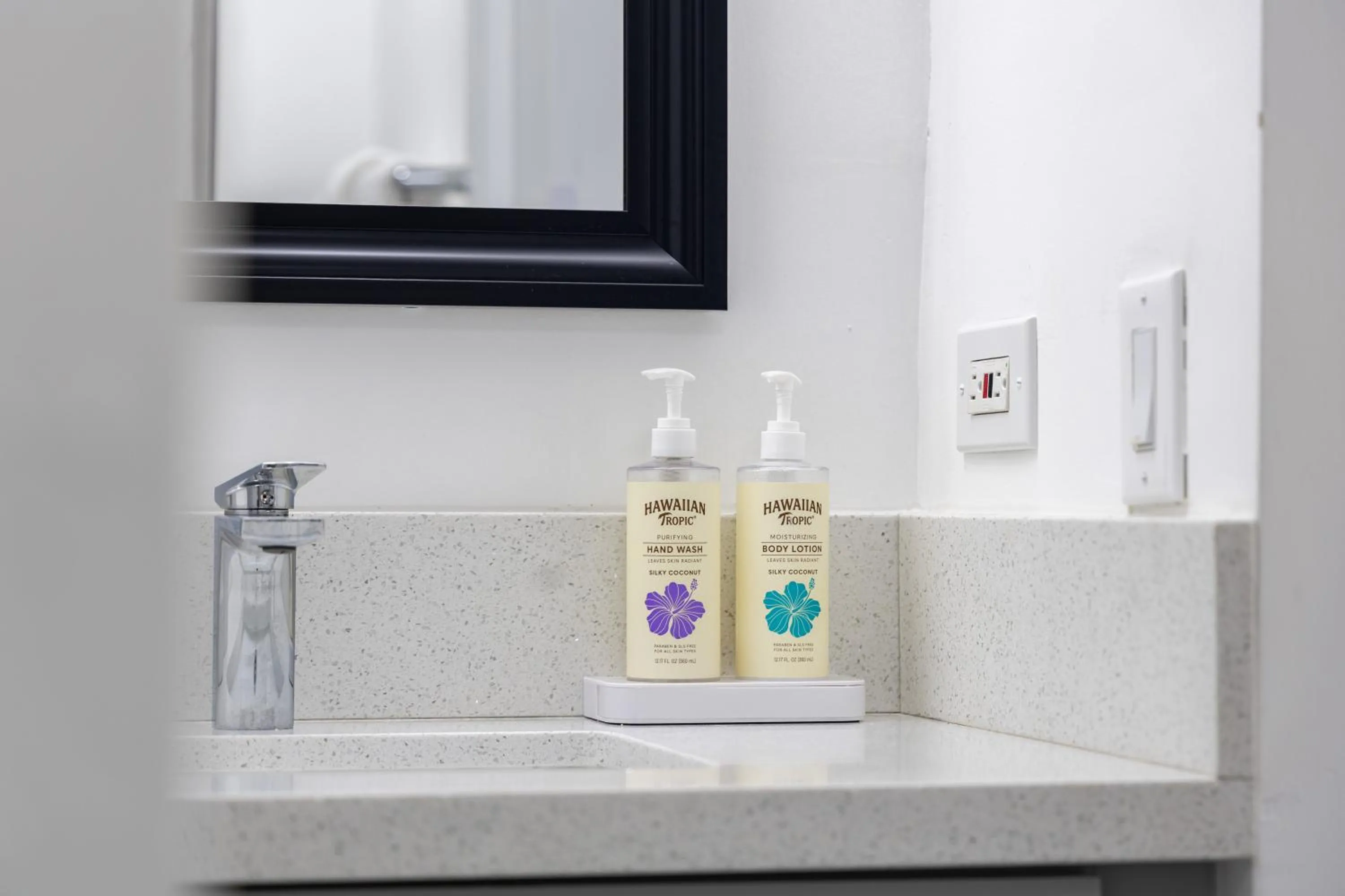 Bathroom in Renovated Studio with Pool Access at Aloha Surf