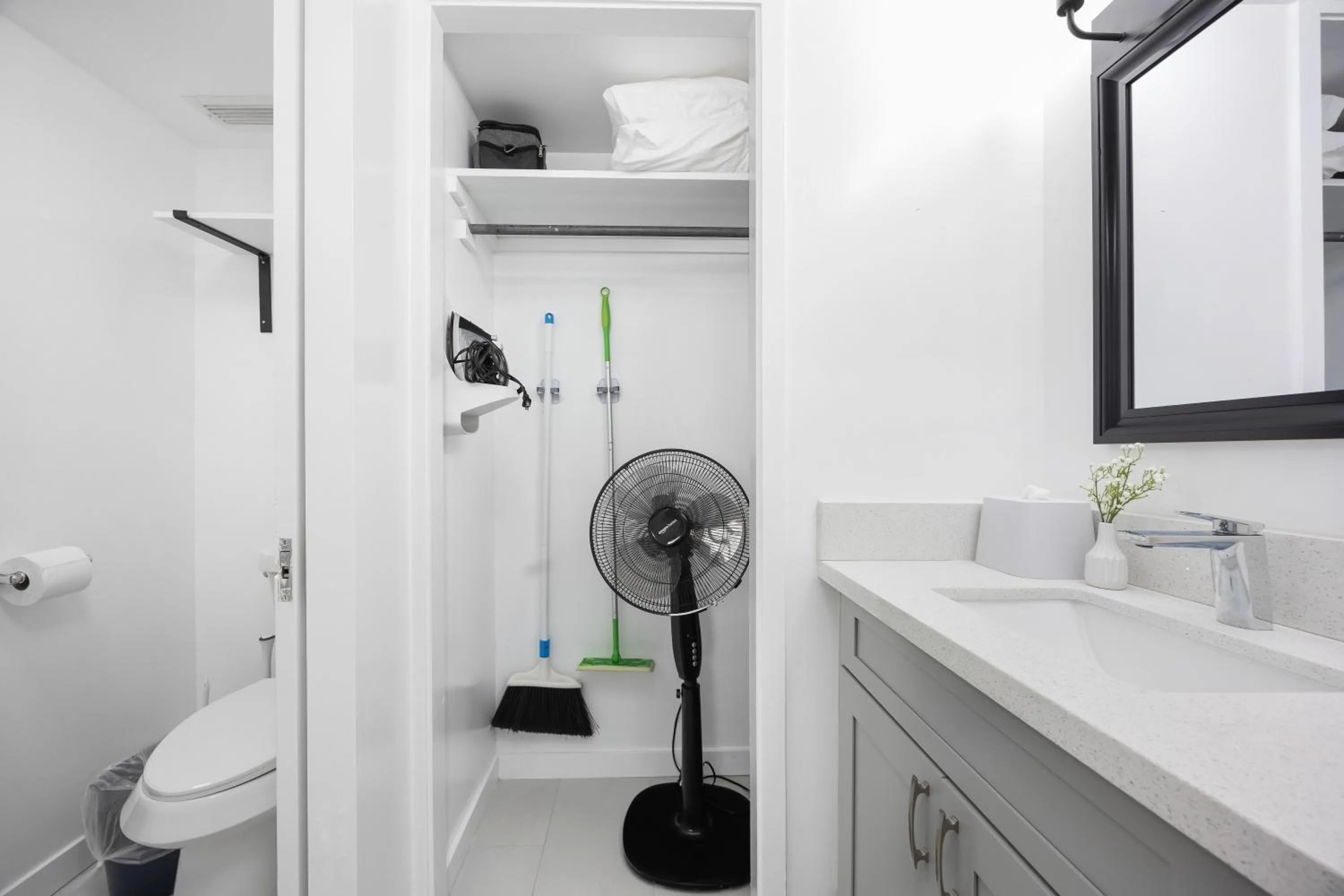 Bathroom in Renovated Studio with Pool Access at Aloha Surf