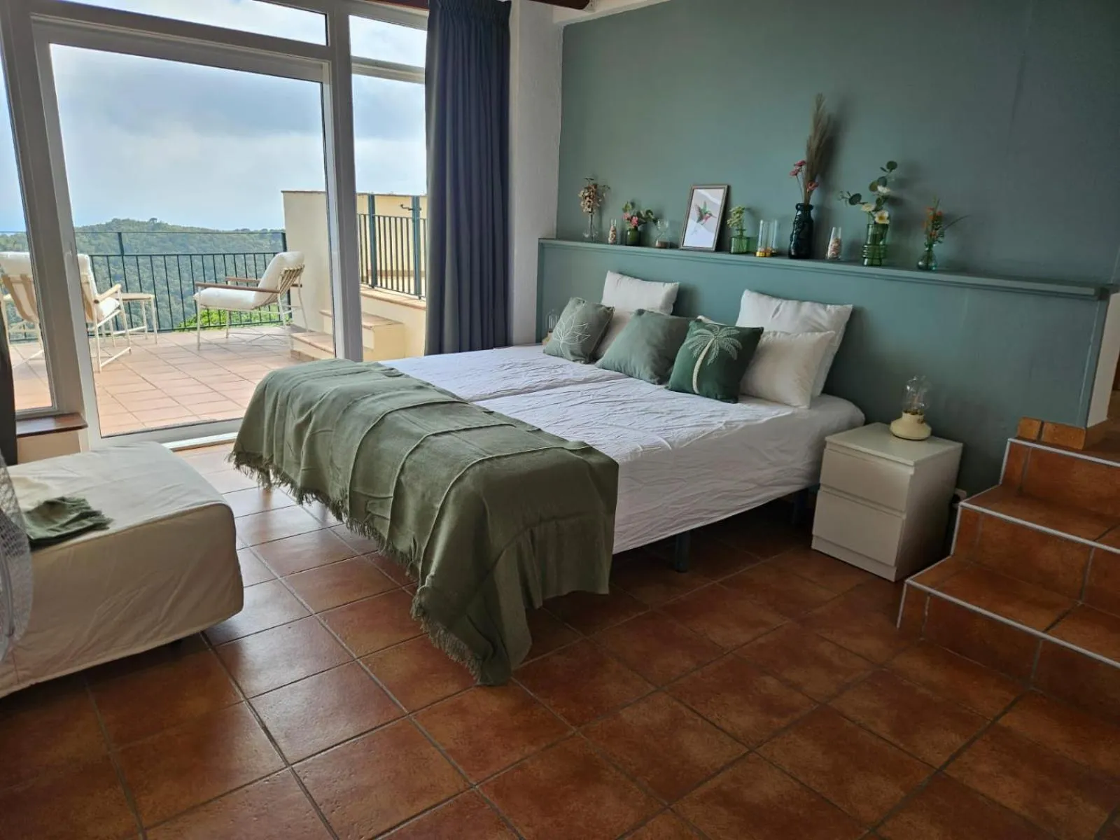 Bed in La Roqueta Hotel