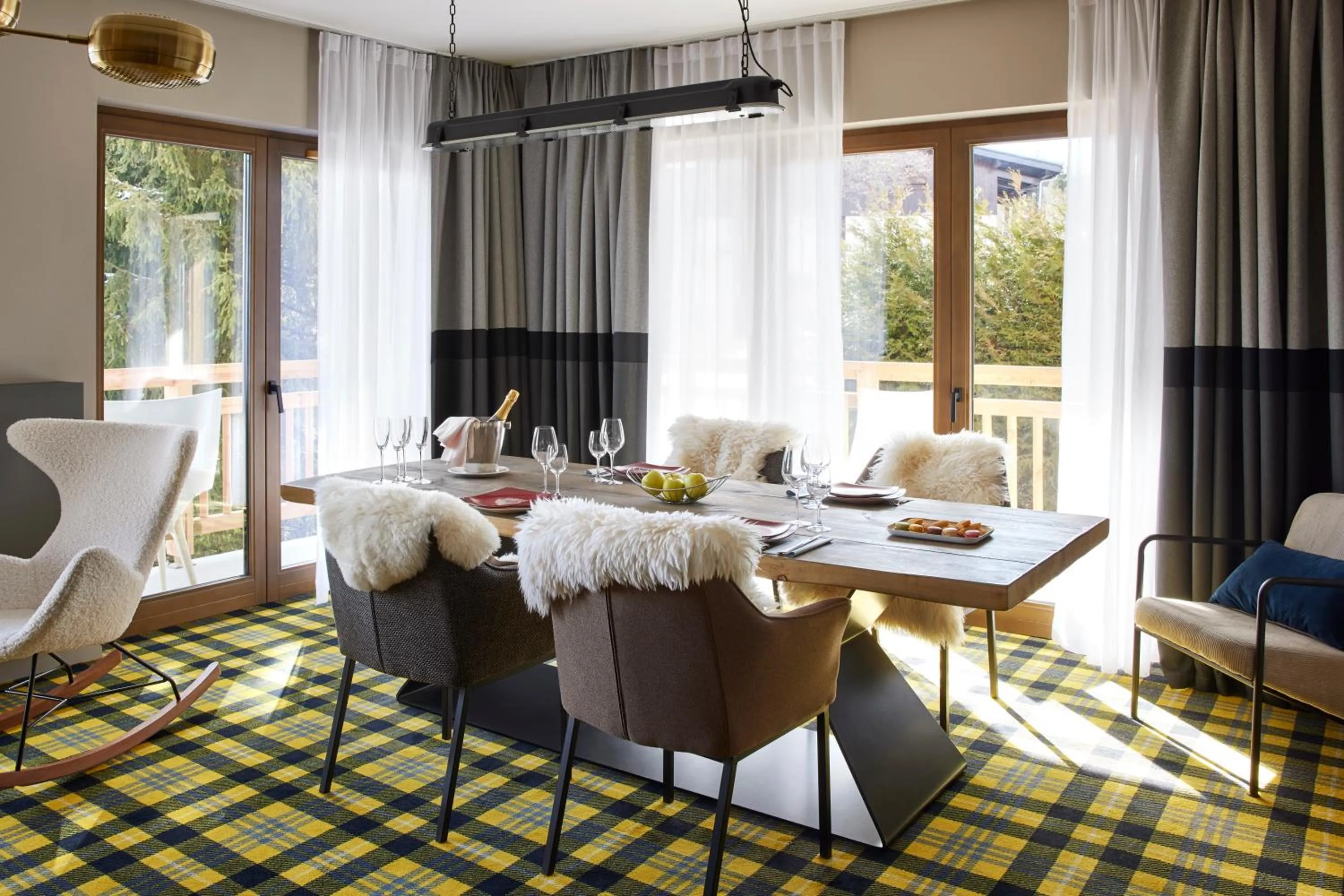 Living room in Chalet Alpen Valley, Mont-Blanc