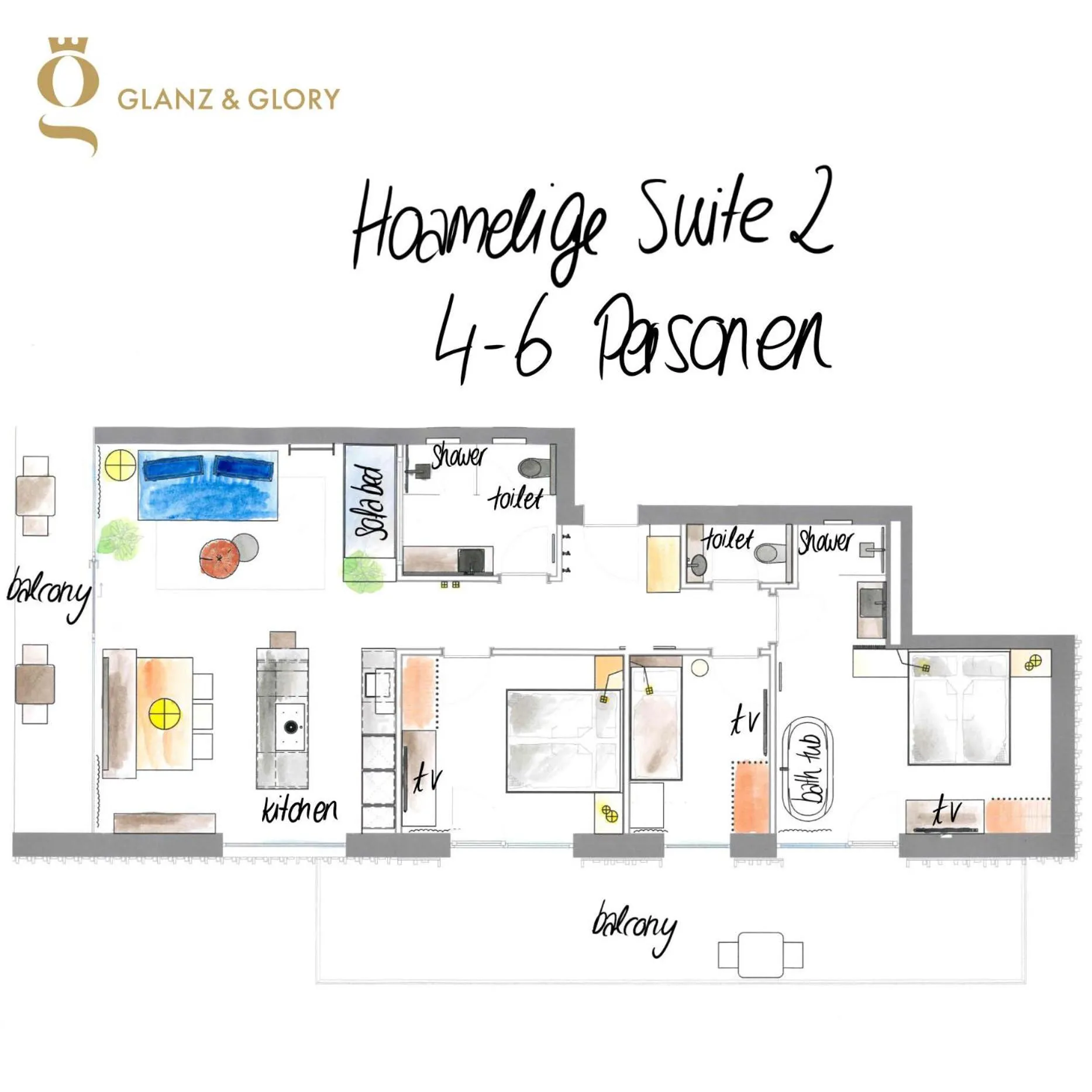 Floor plan in Glanz & Glory Appartements Längenfeld