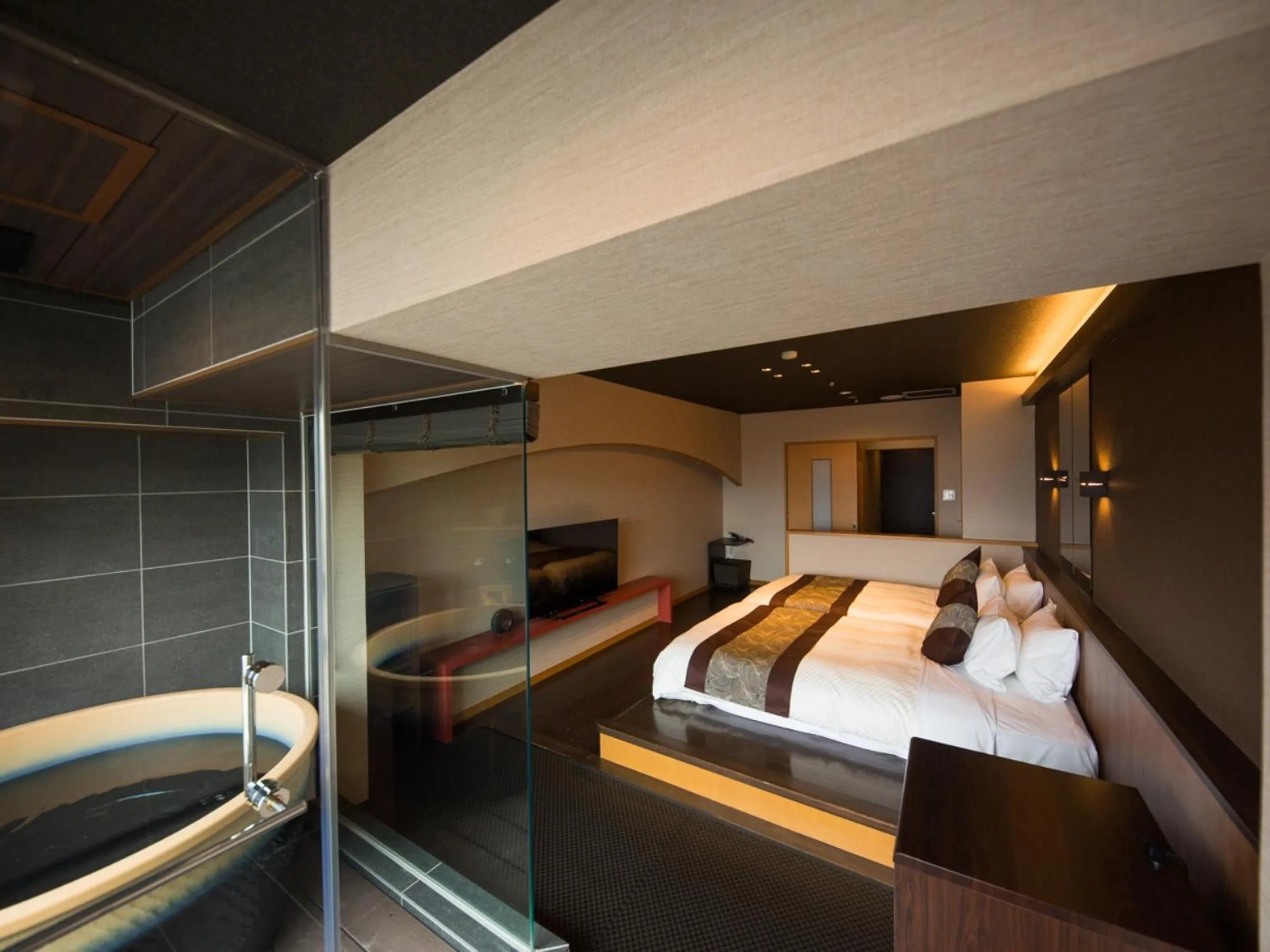 Bed in LiVEMAX RESORT Aki Miyajima