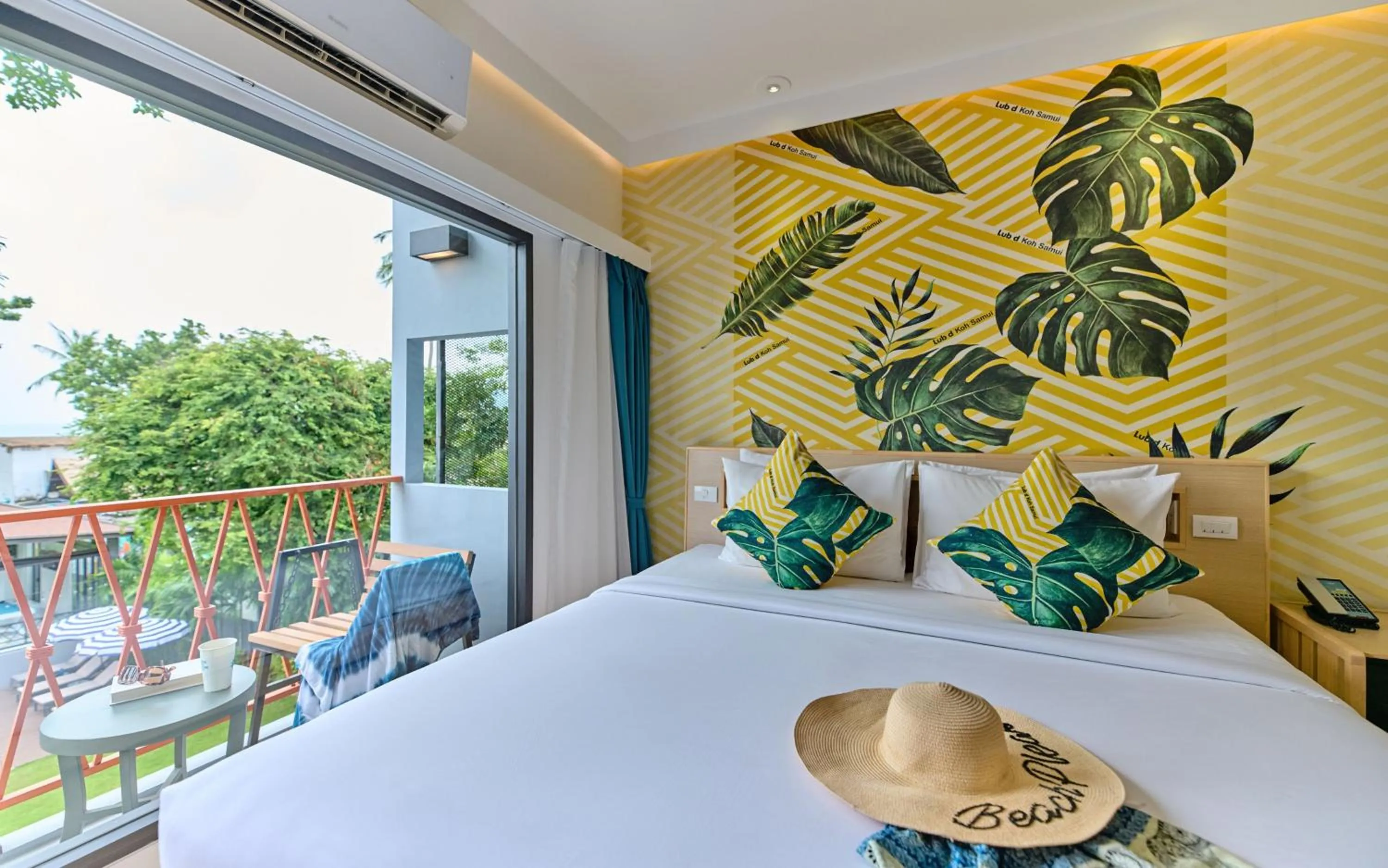 View (from property/room), Bed in Lub d Koh Samui Chaweng Beach - Beachfront & Vibrant Social Vibe