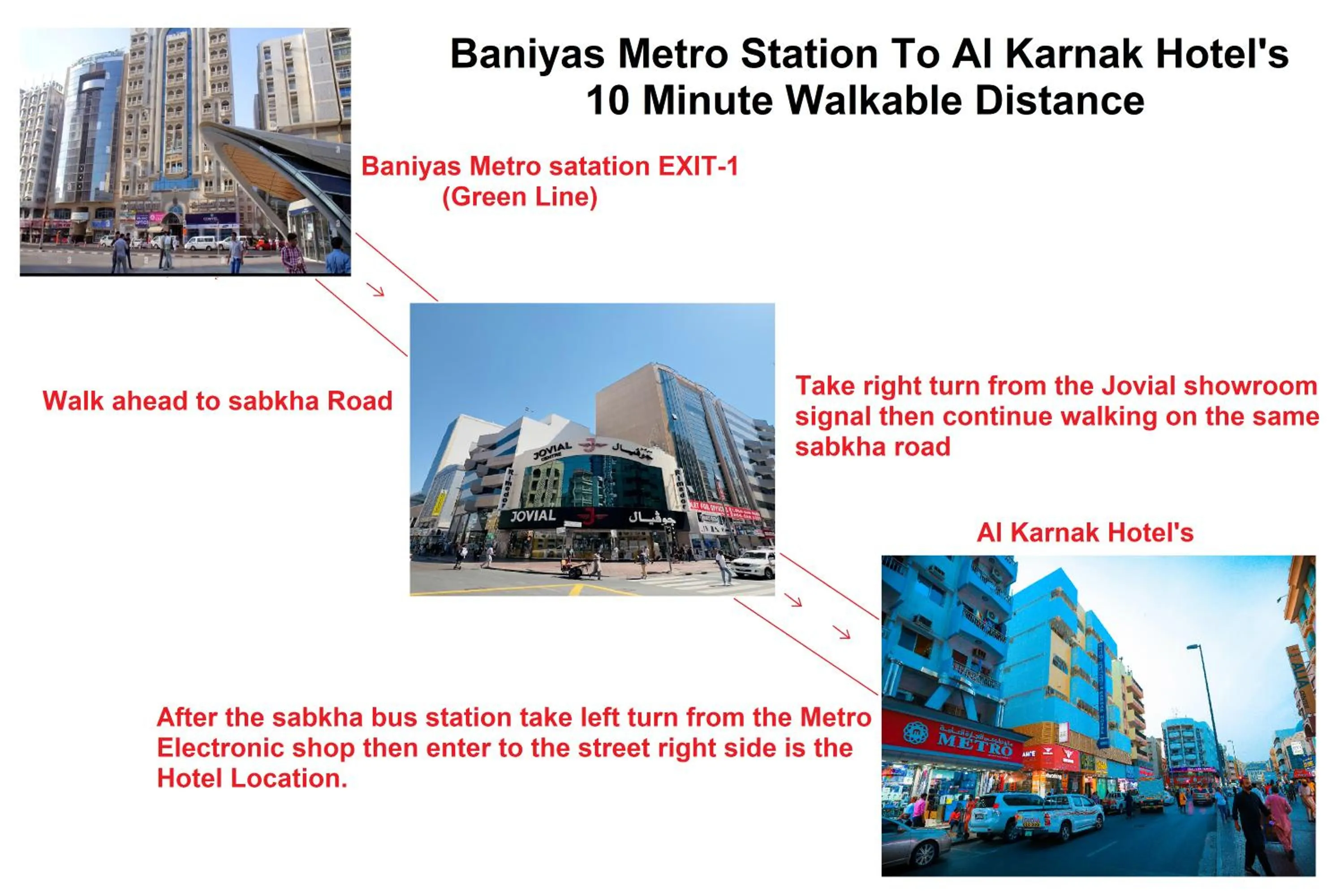 Location in Al Karnak Hotel