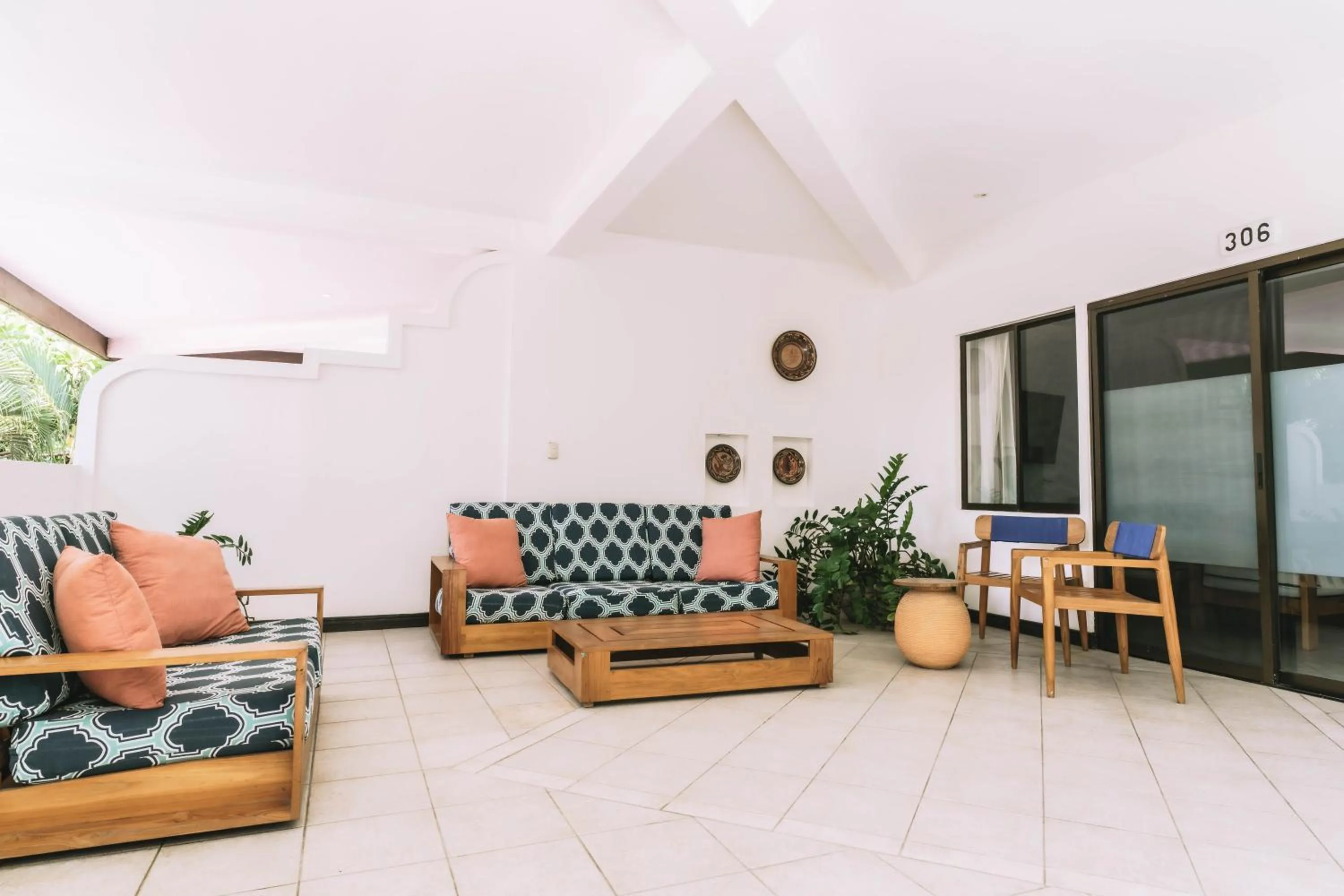 Patio in Bahia del Sol Beach front Boutique Hotel