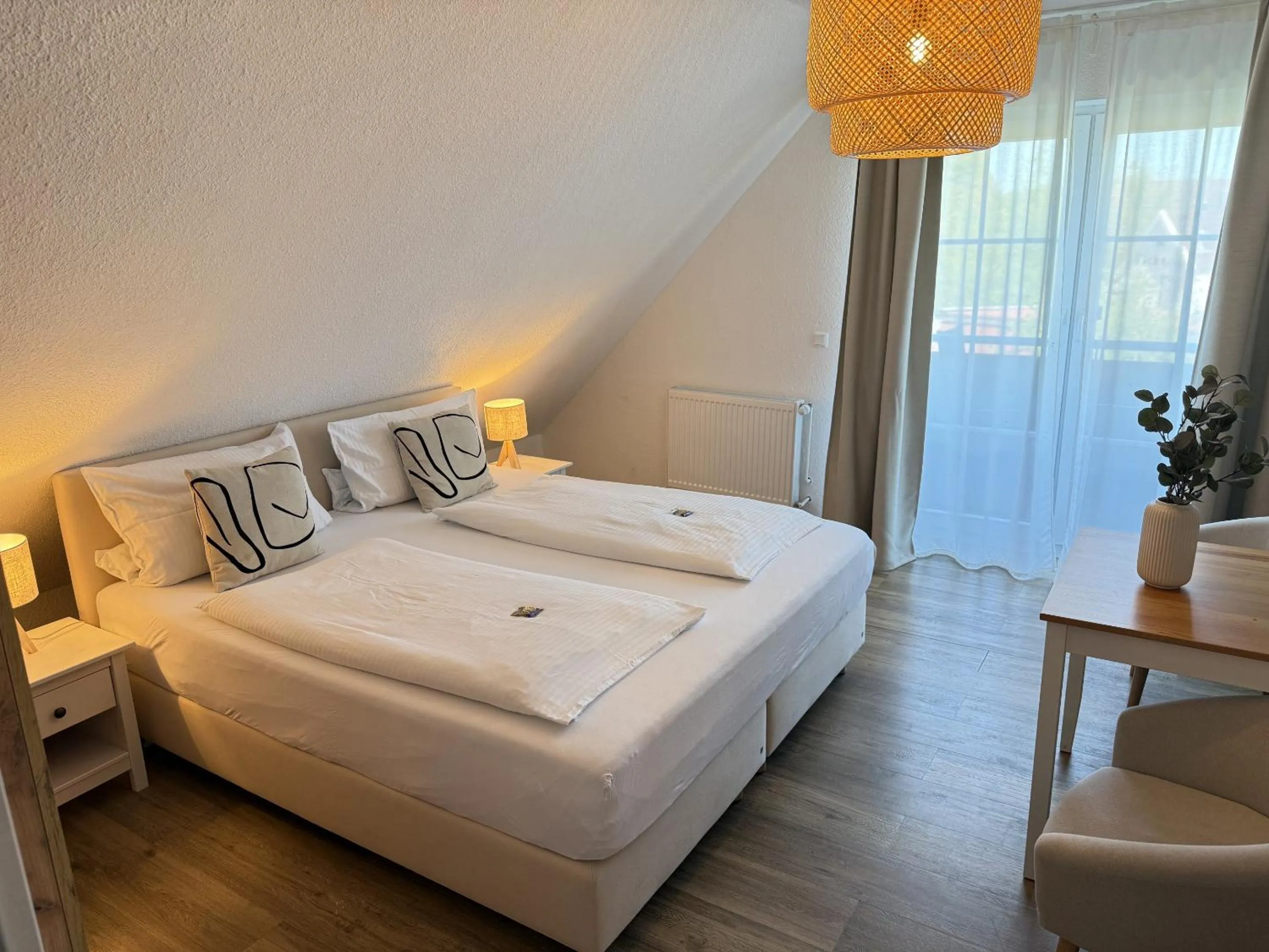 Bedroom, Bed in Pension Frisia