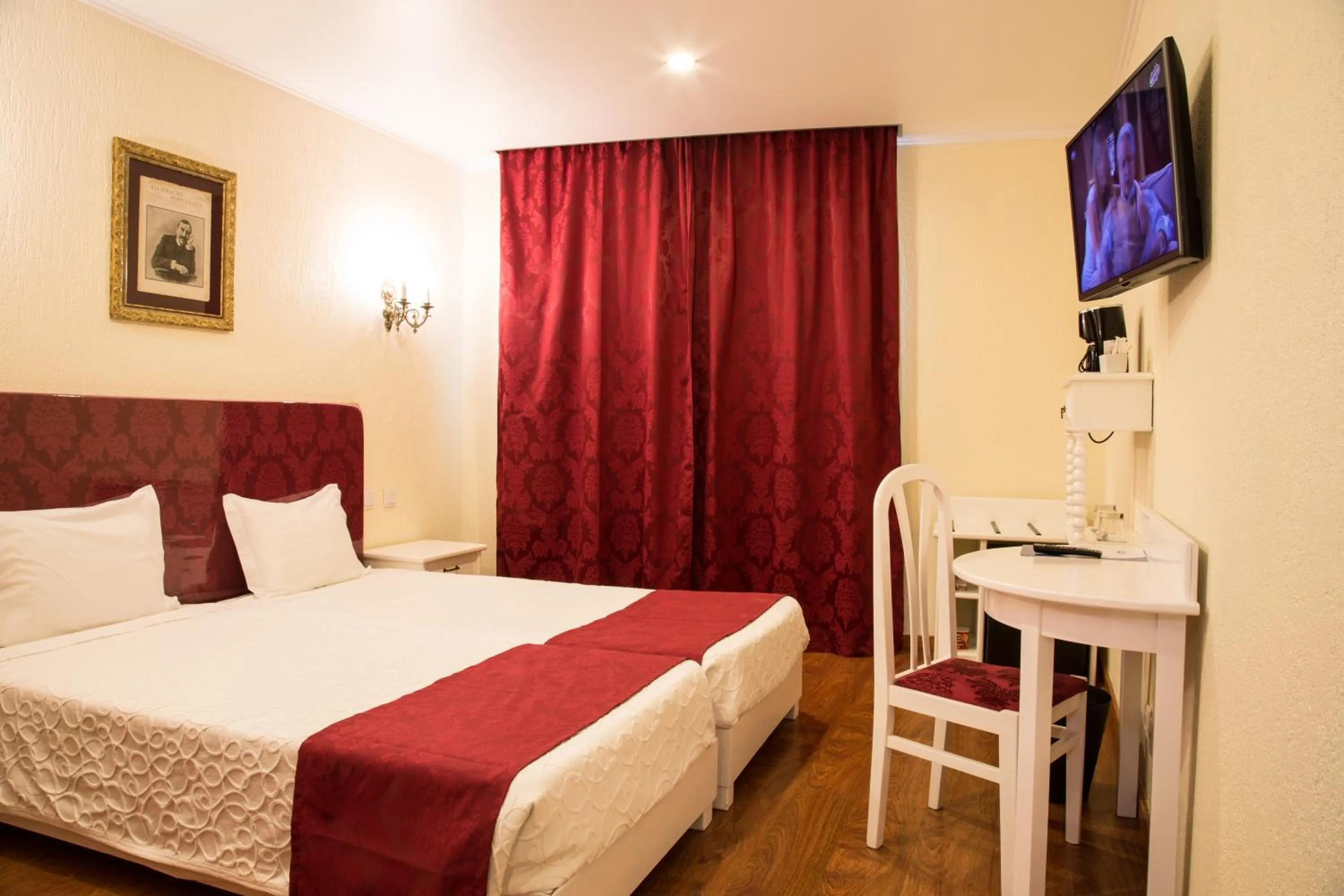 Decorative detail, Bed in Hotel A.S. Lisboa