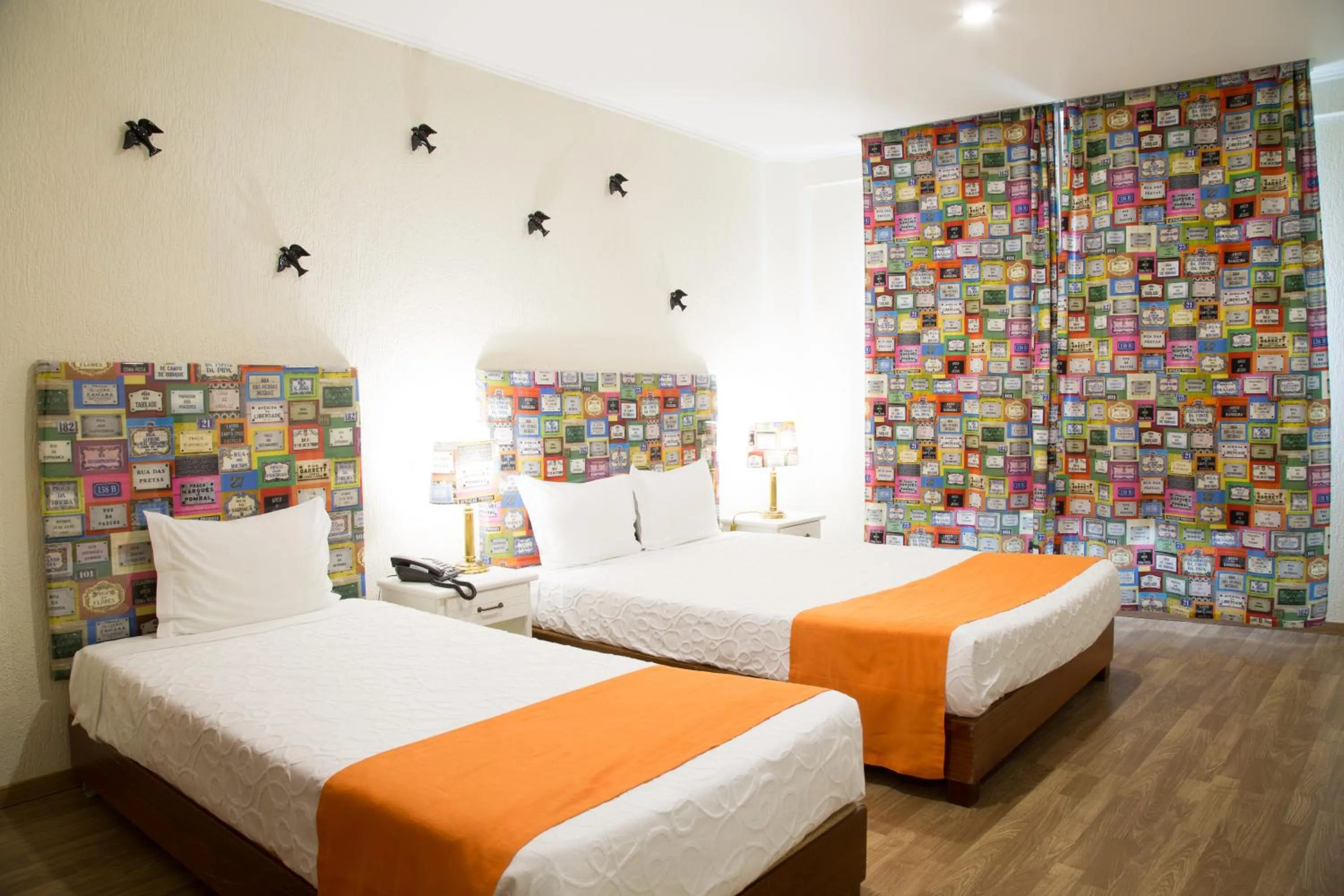 Decorative detail, Bed in Hotel A.S. Lisboa