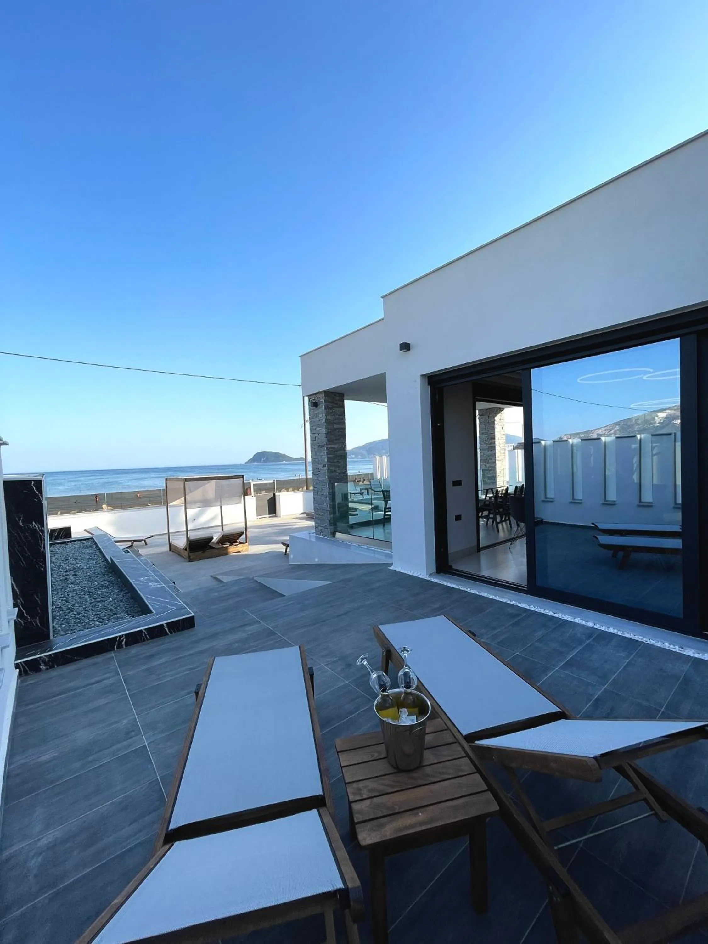 Patio in Poseidon Beach Hotel