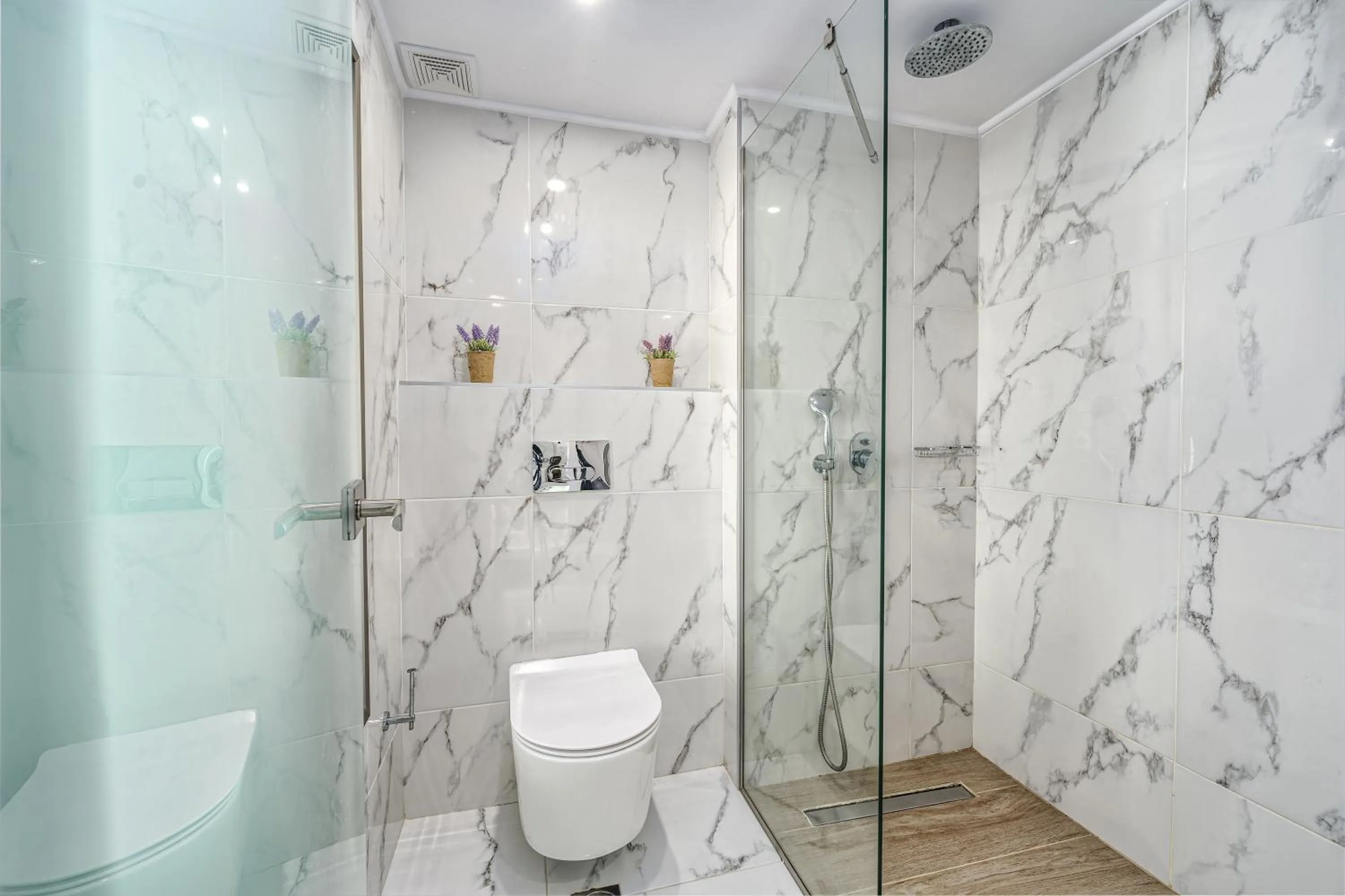 Shower in Poseidon Beach Hotel