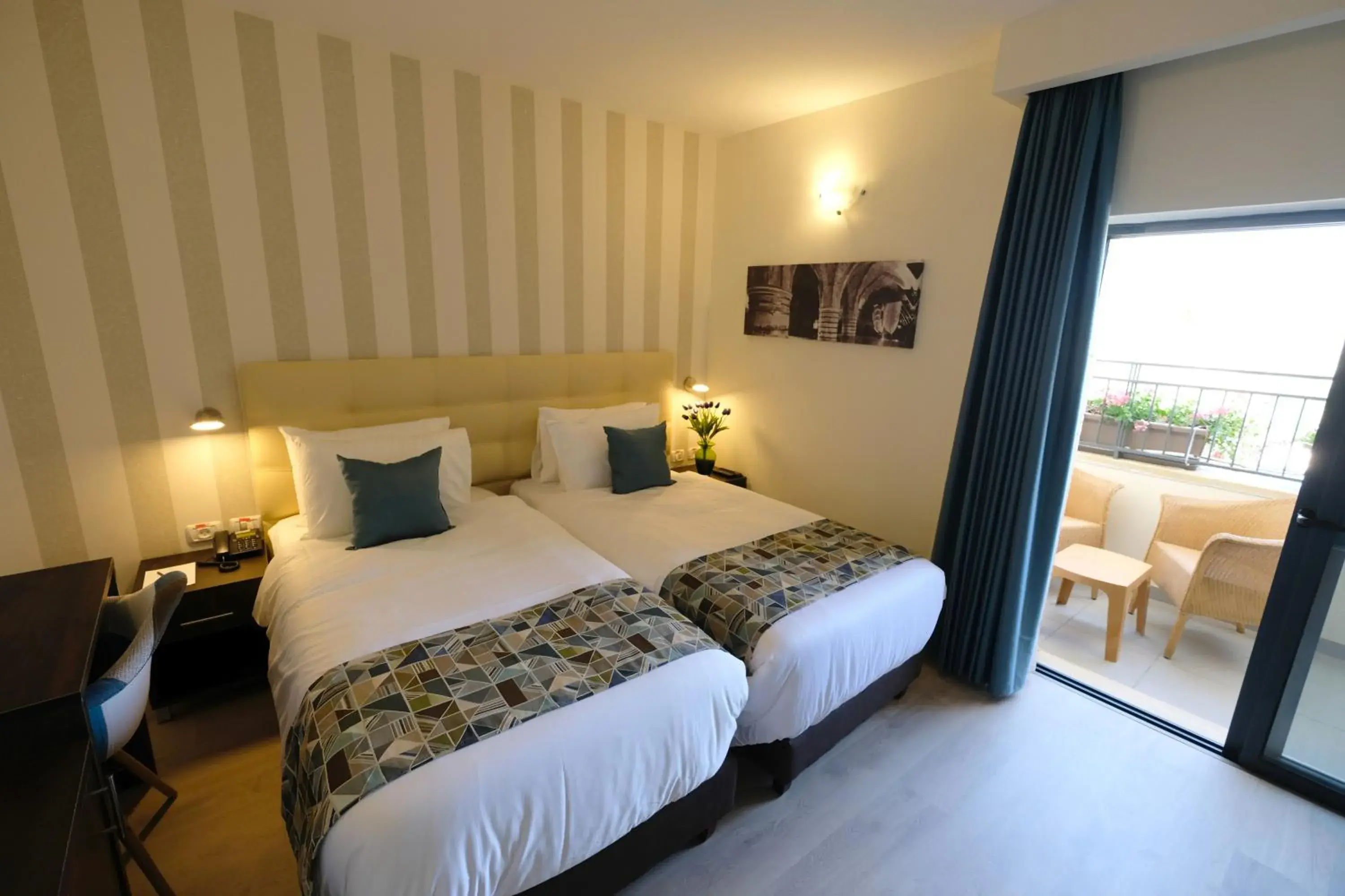 Superior Twin Bedroom with Balcony in Tantur Hills Hotel - Jerusalem Superior Twin Bedroom with Balcony in Tantur Hills Hotel - Jerusalem