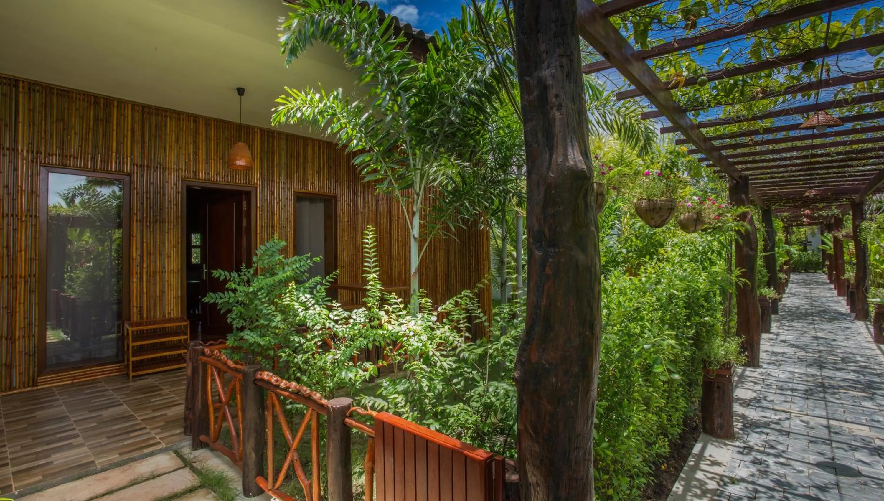 Patio in BB Angkor Green Resort