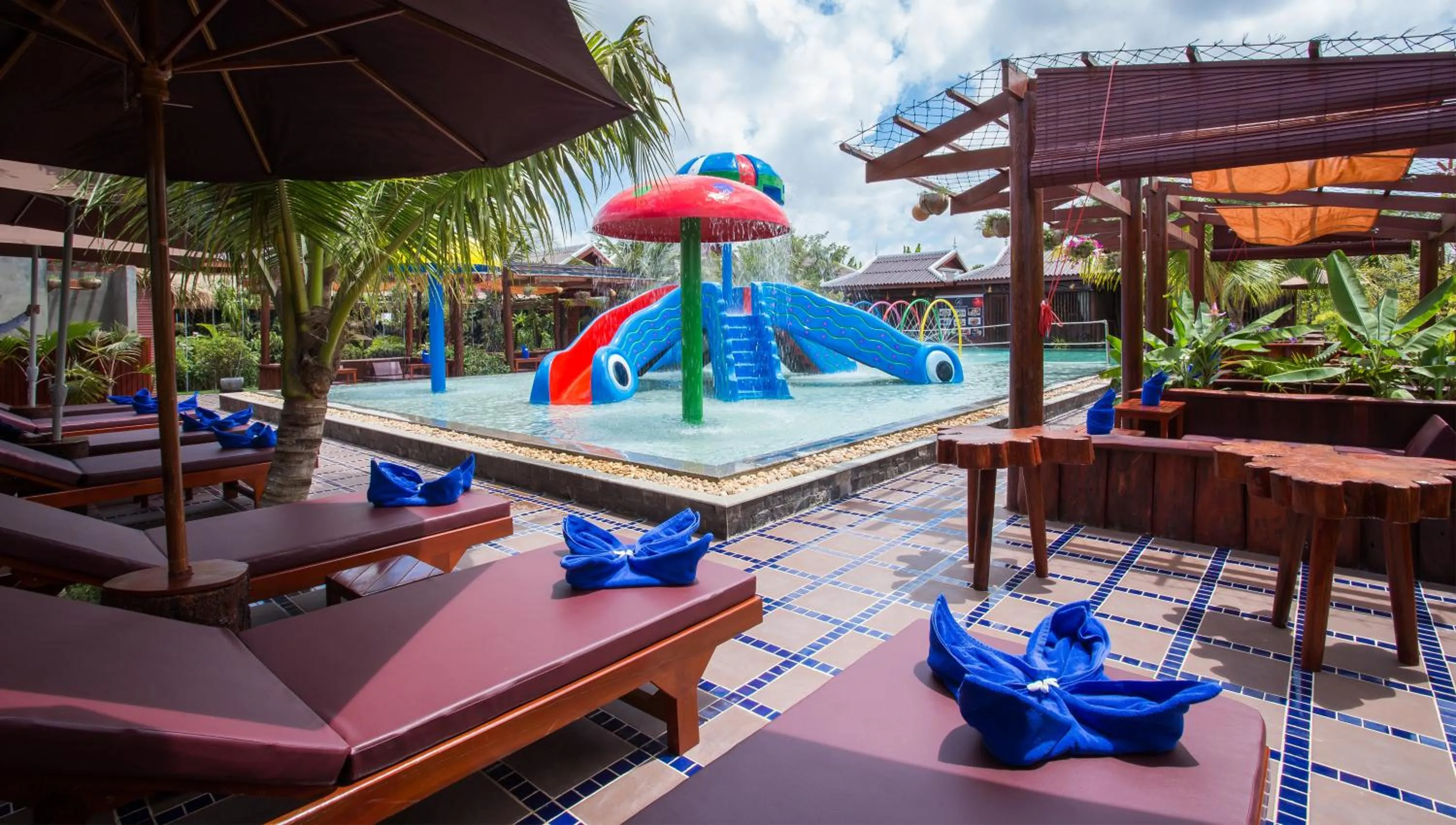 Children play ground in BB Angkor Green Resort