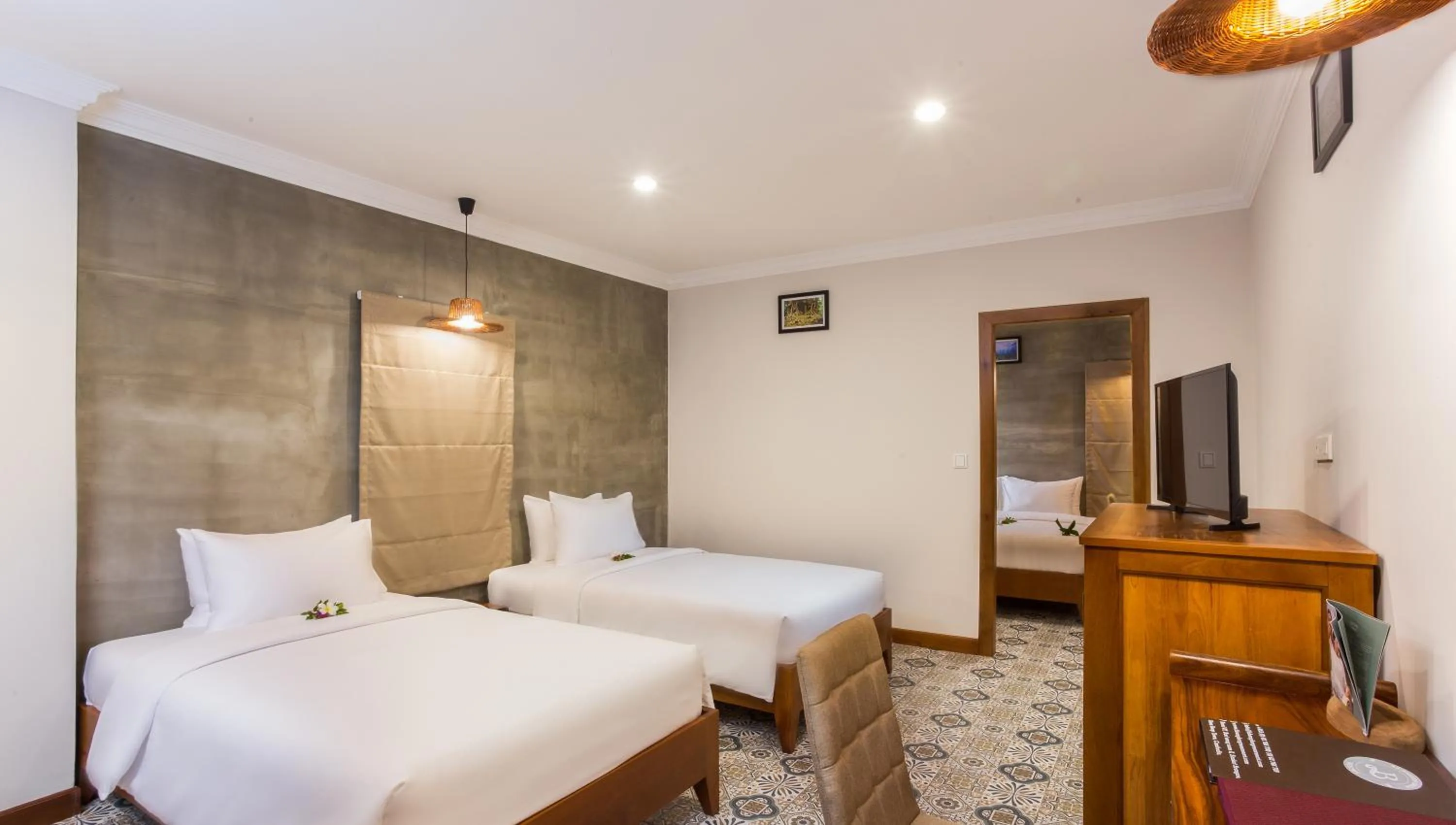 Bed in BB Angkor Green Resort