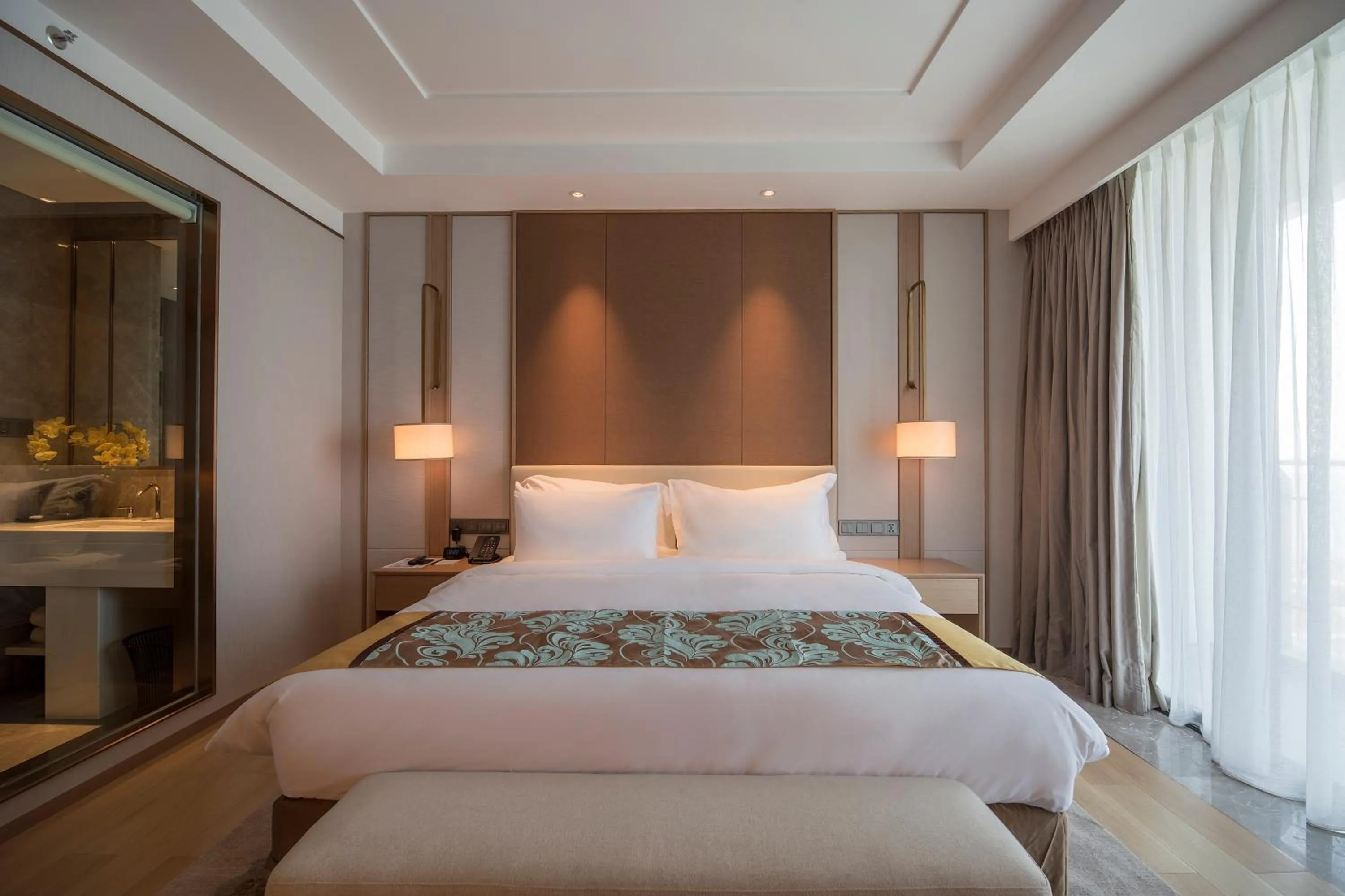 Bed in Jing Shang Hotel