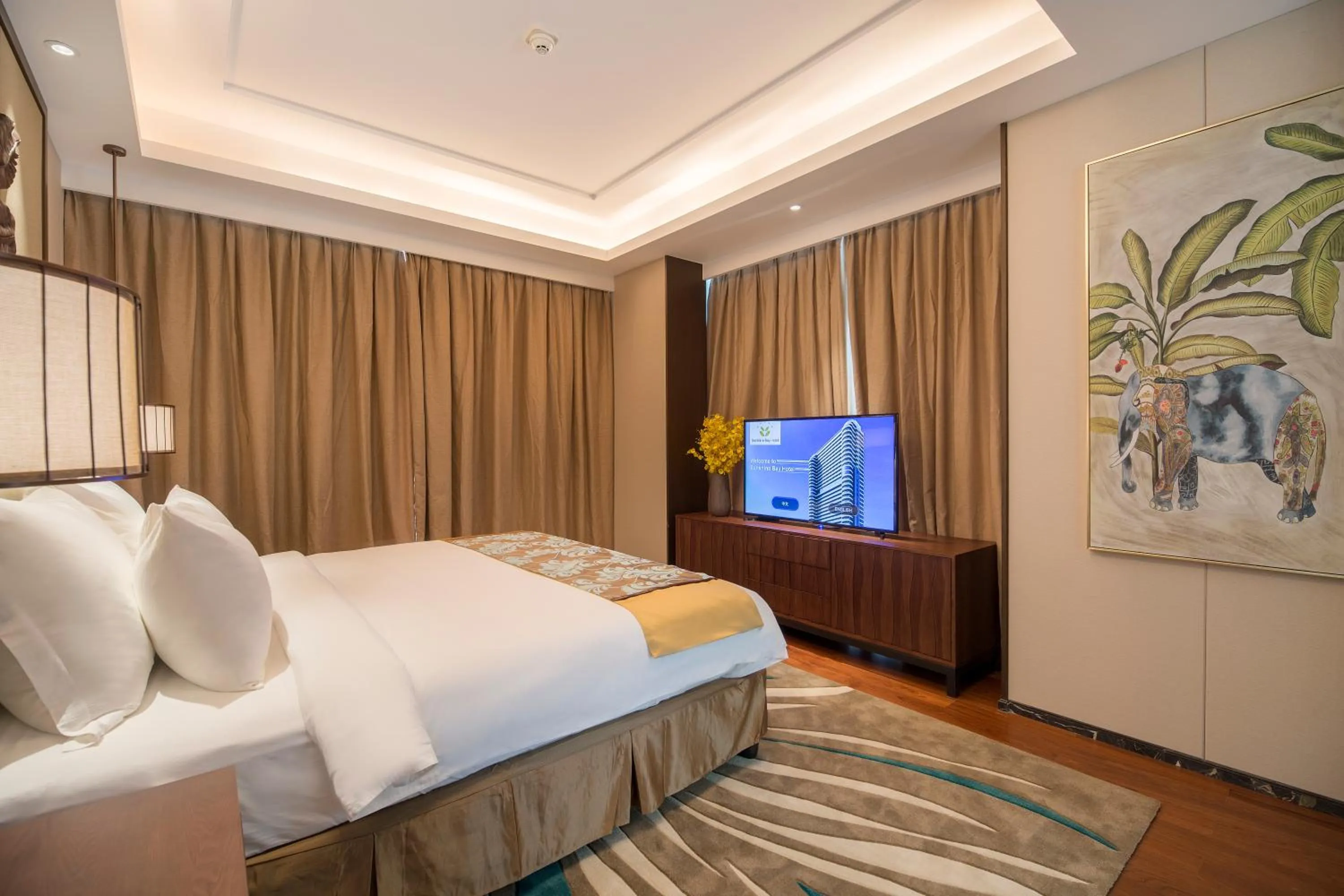 Bed in Jing Shang Hotel