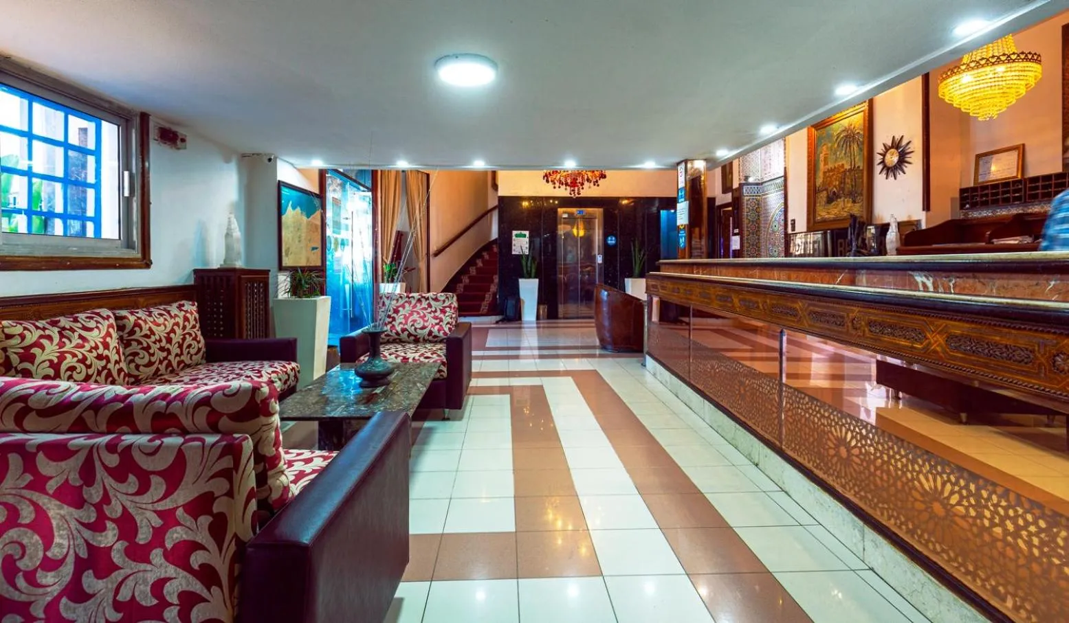 Communal lounge/ TV room in Hotel Bellerive