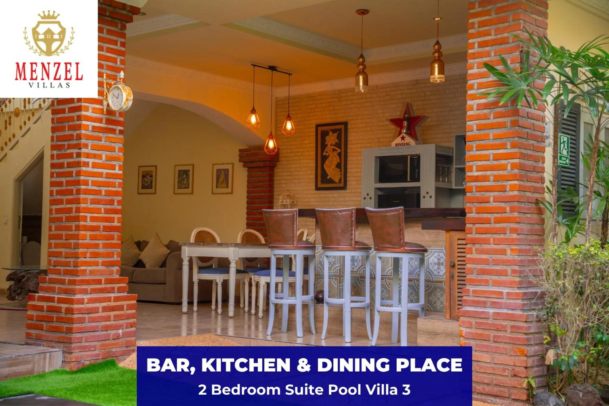 Kitchen or kitchenette in Menzel Villas Nusa Dua