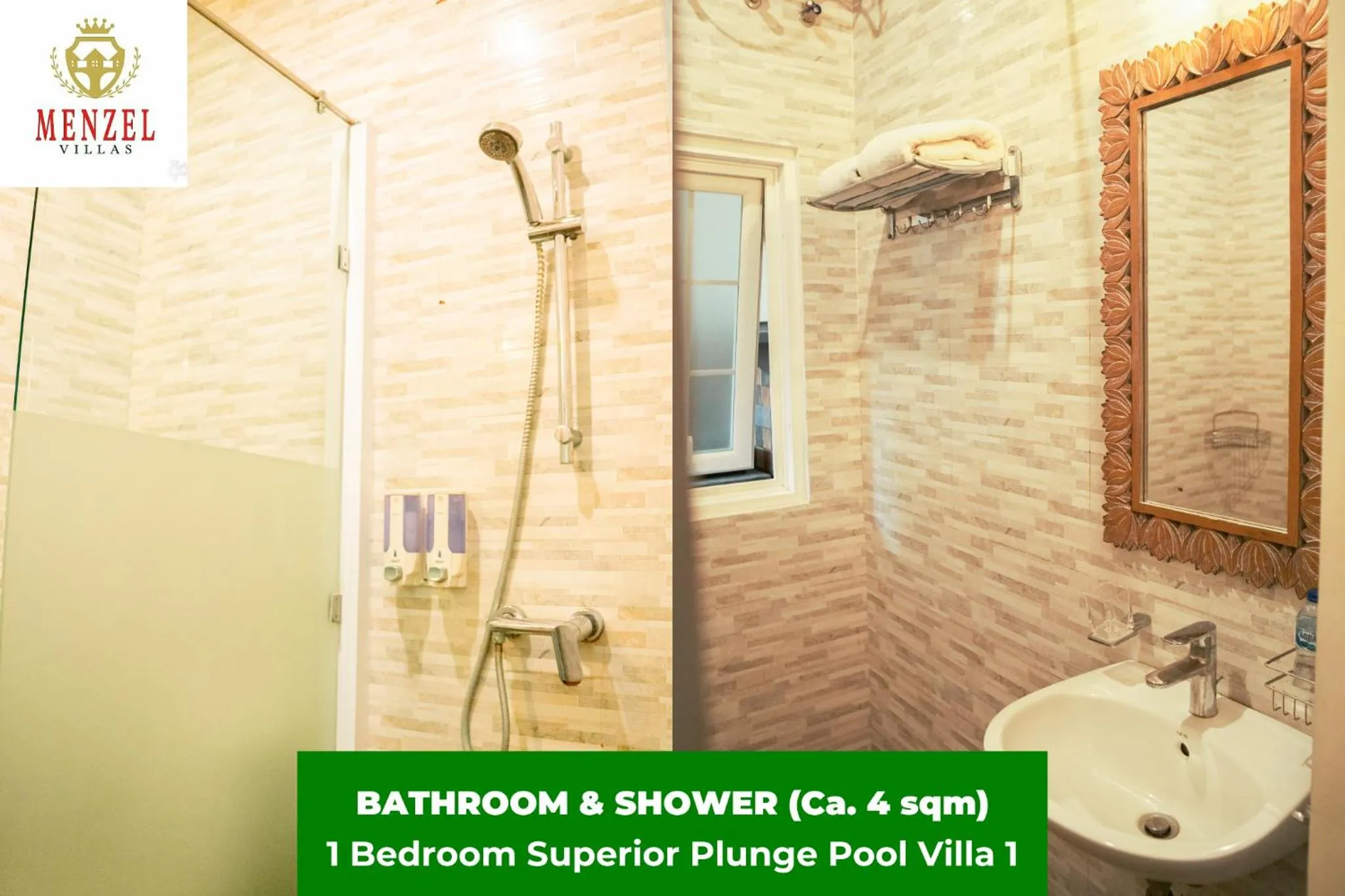 Shower in Menzel Villas Nusa Dua