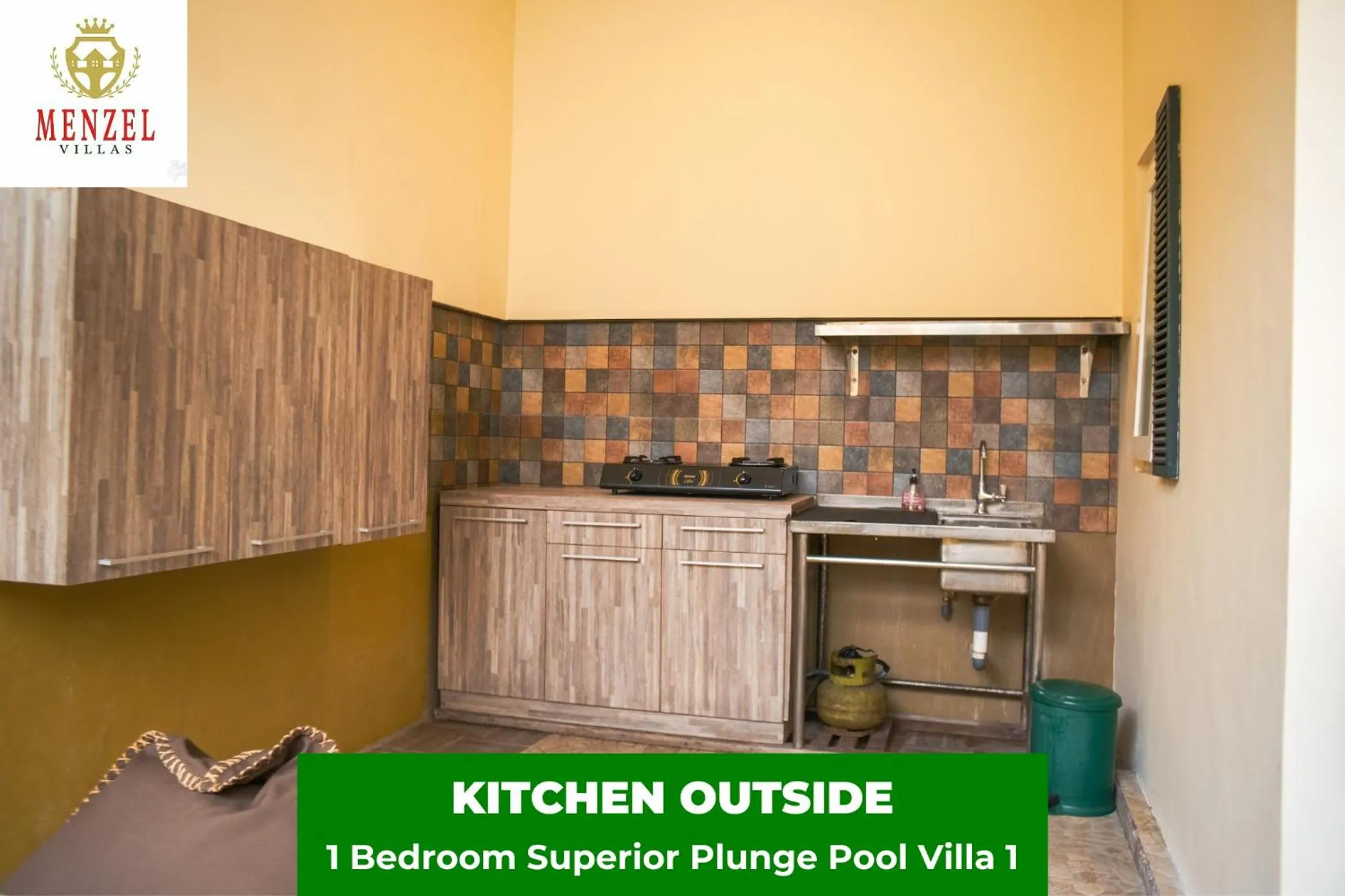 kitchen in Menzel Villas Nusa Dua