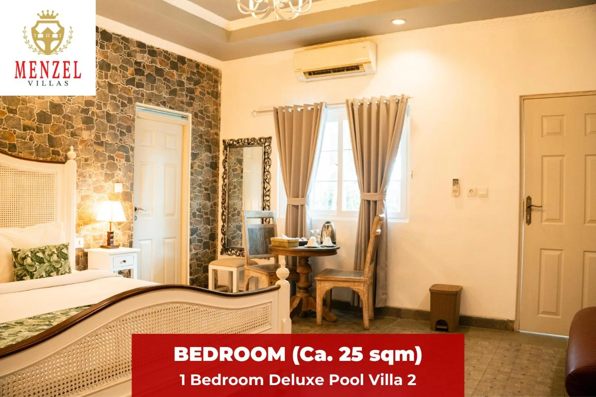 Bed in Menzel Villas Nusa Dua