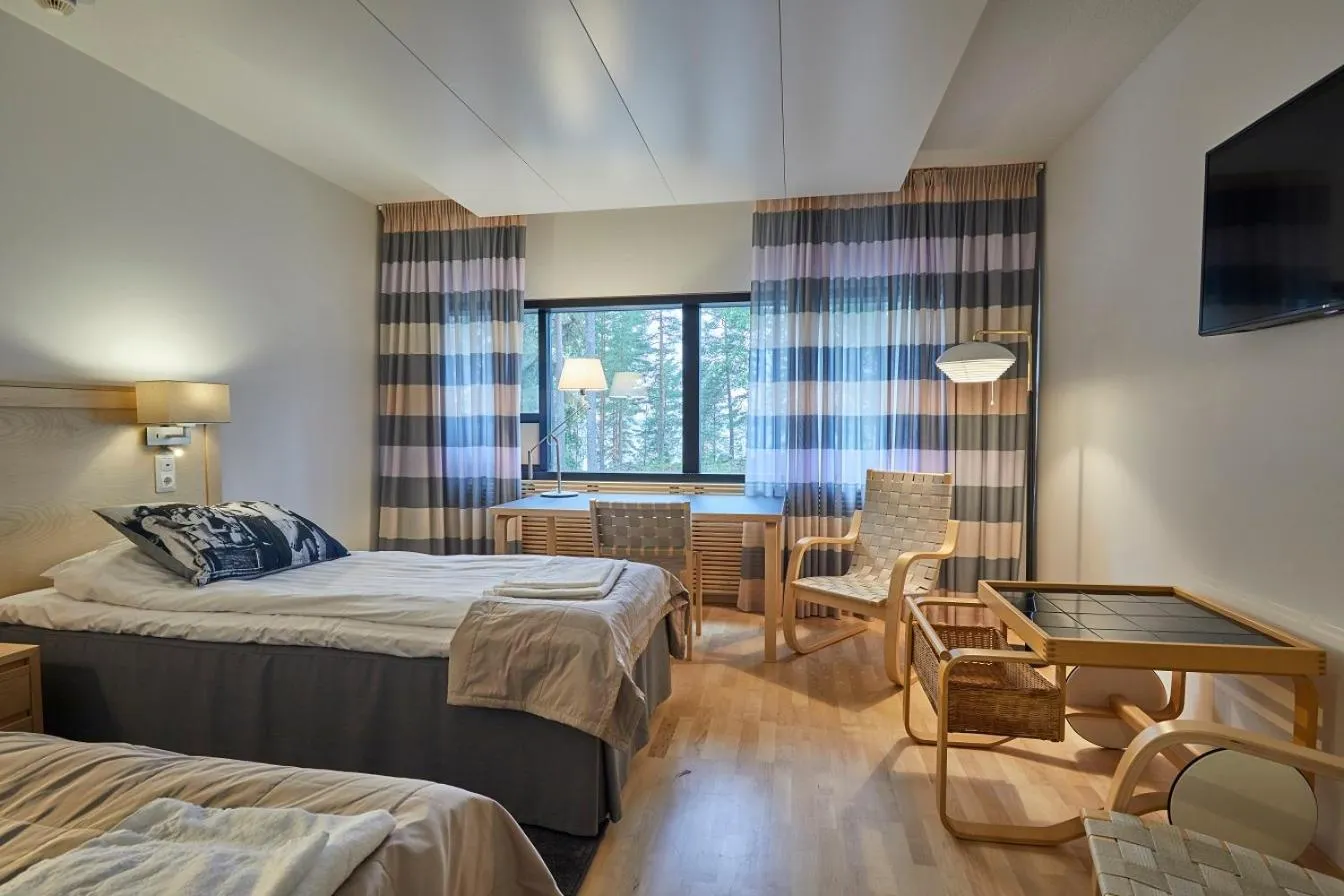 Bed in Kokoushotelli Murikanranta