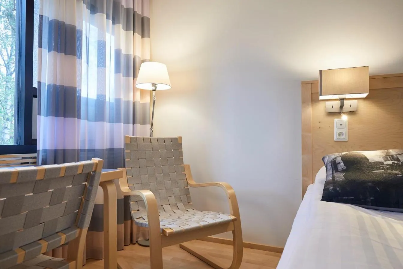 Bed in Kokoushotelli Murikanranta