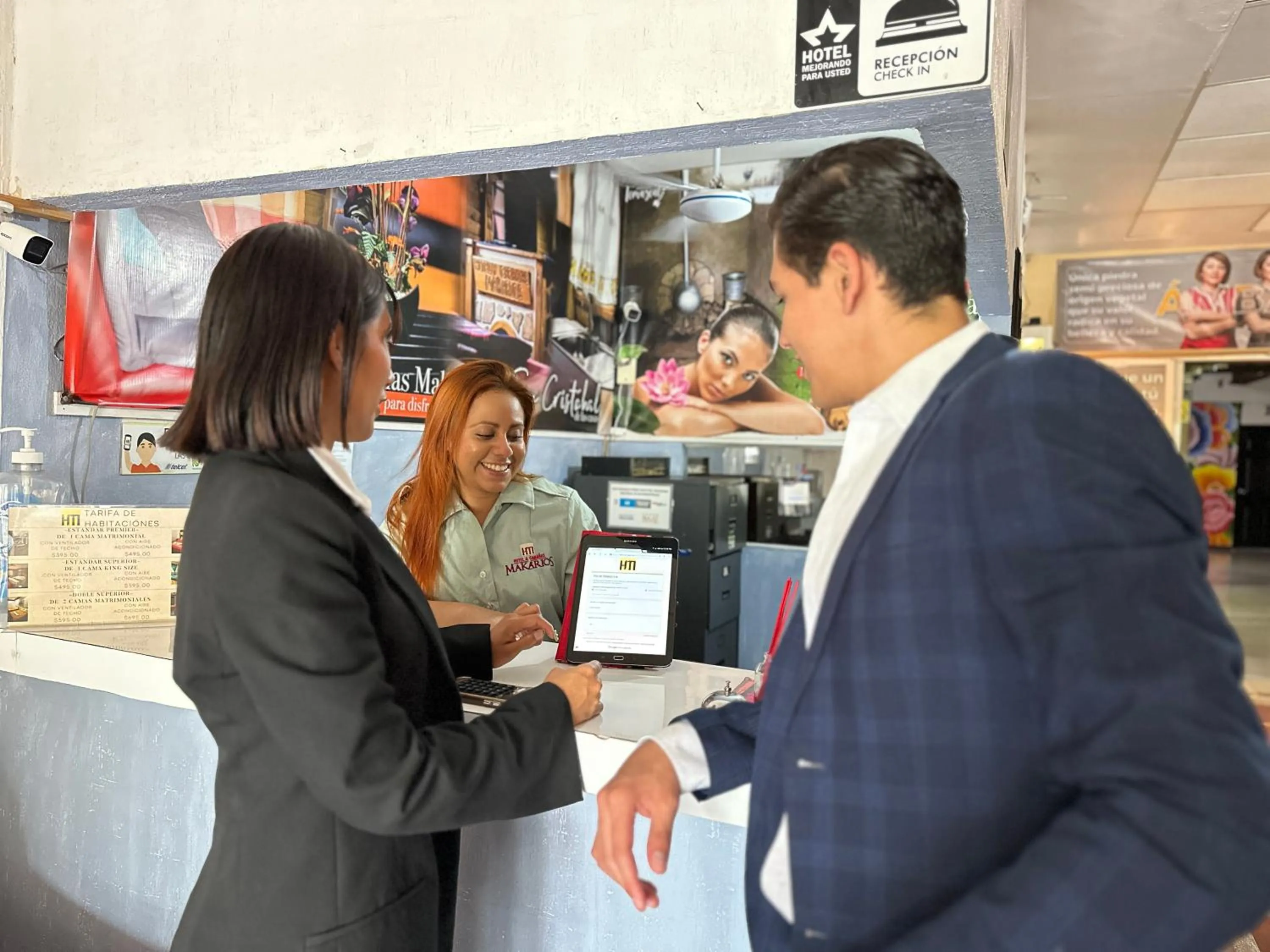 Lobby or reception in Hotel Makarios