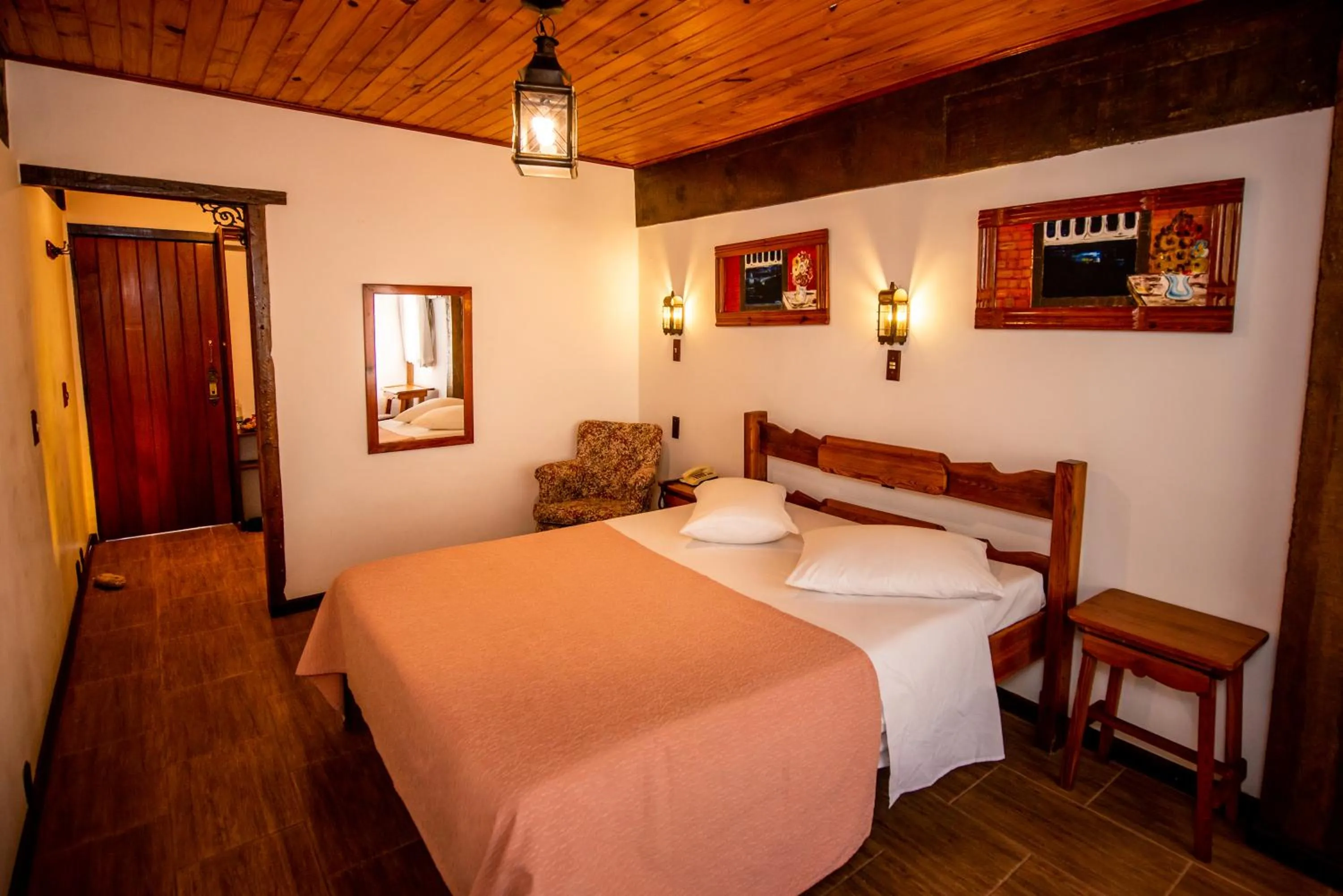 Bed in Pousada Monte Imperial