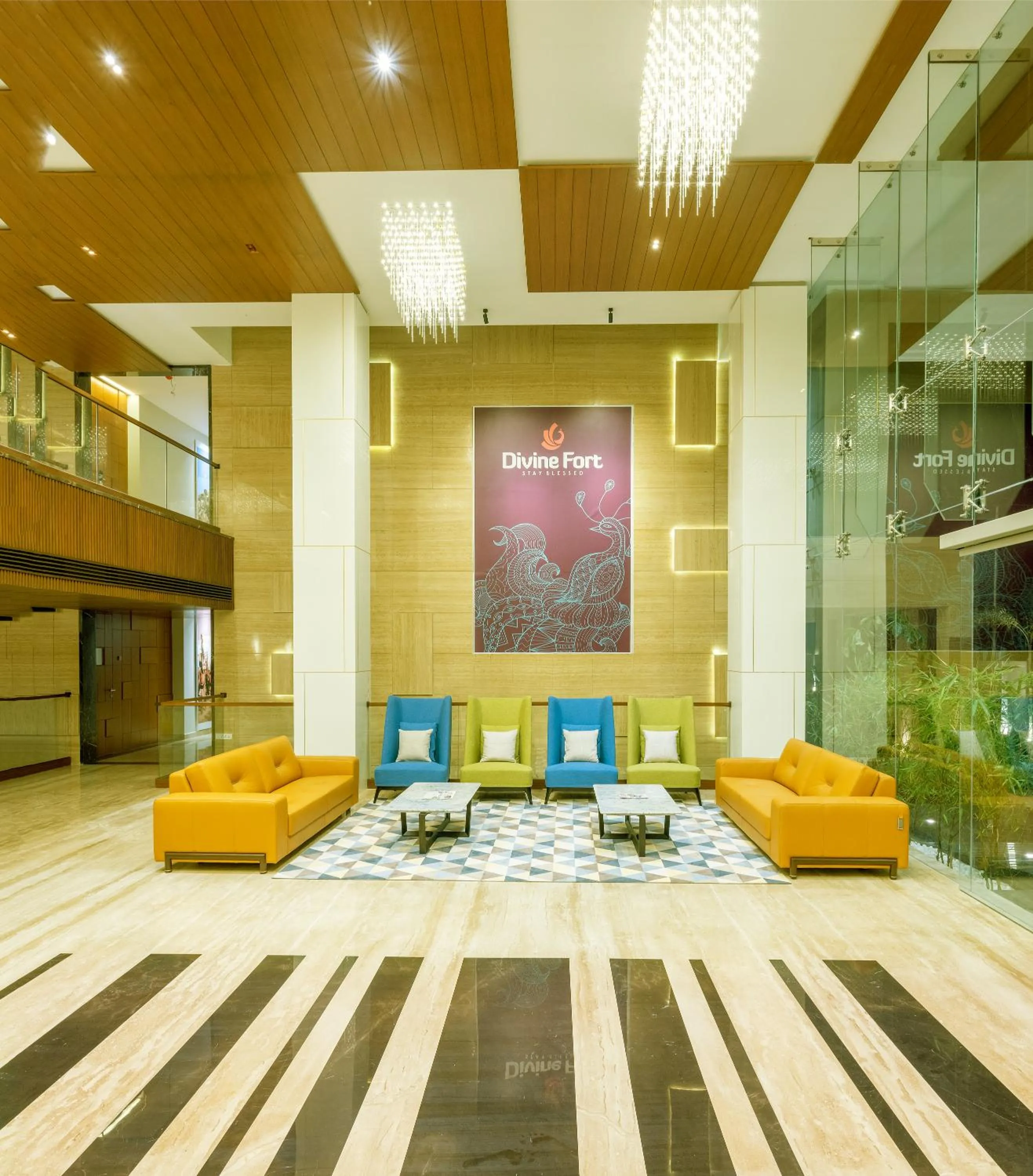 Seating area in Hotel Divine Fort