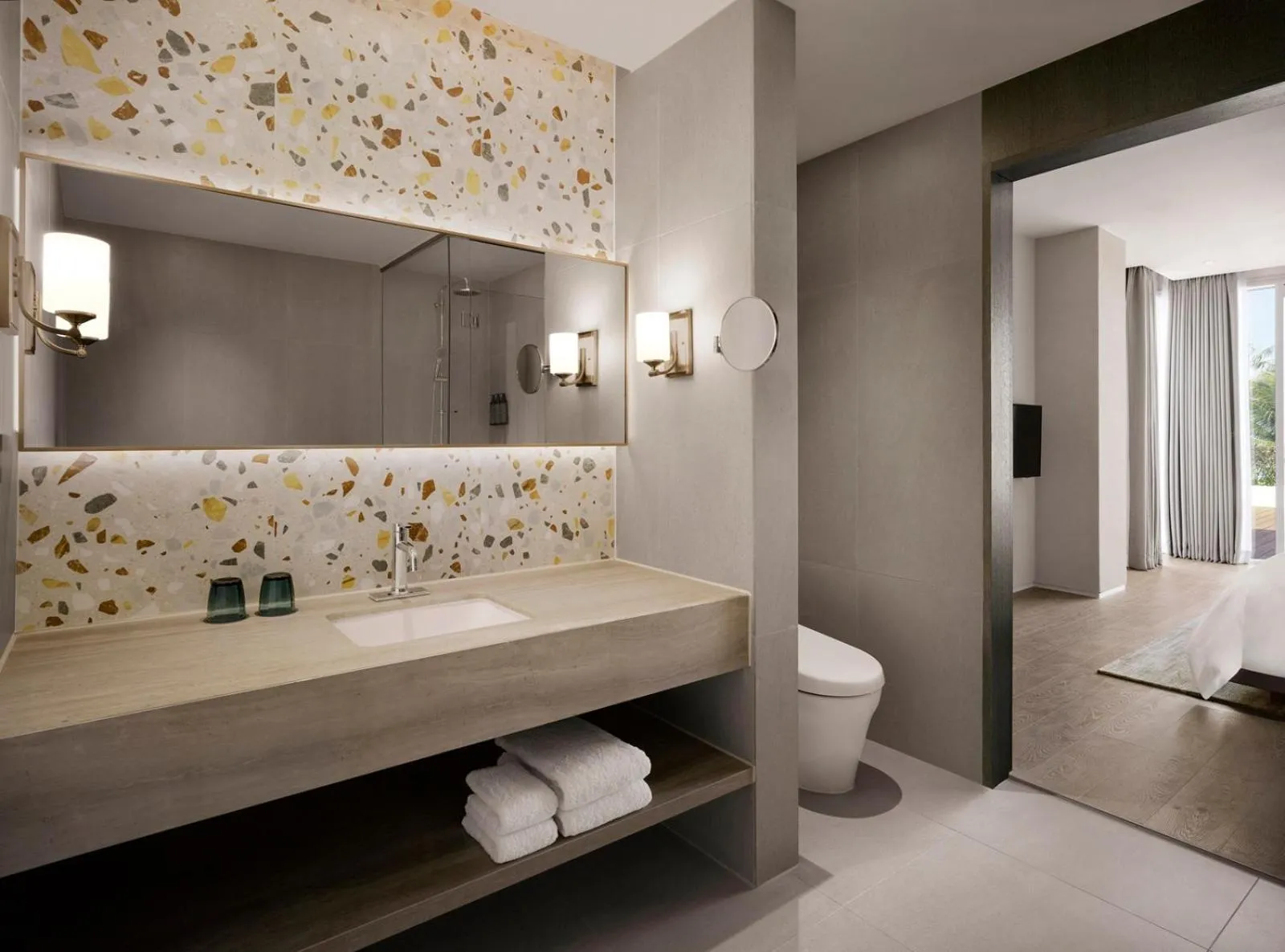 Bathroom, Bed in The Westin Resort Guam